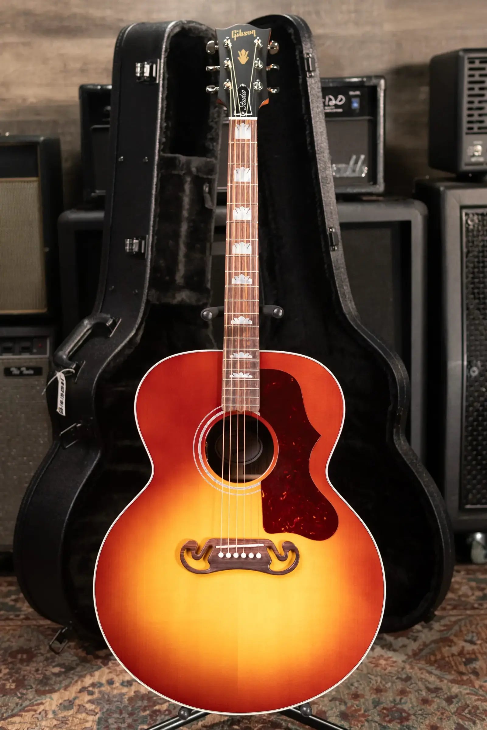 Gibson SJ-200 Studio Rosewood Acoustic/Electric Guitar - Rosewood Burst with Hardshell Case
