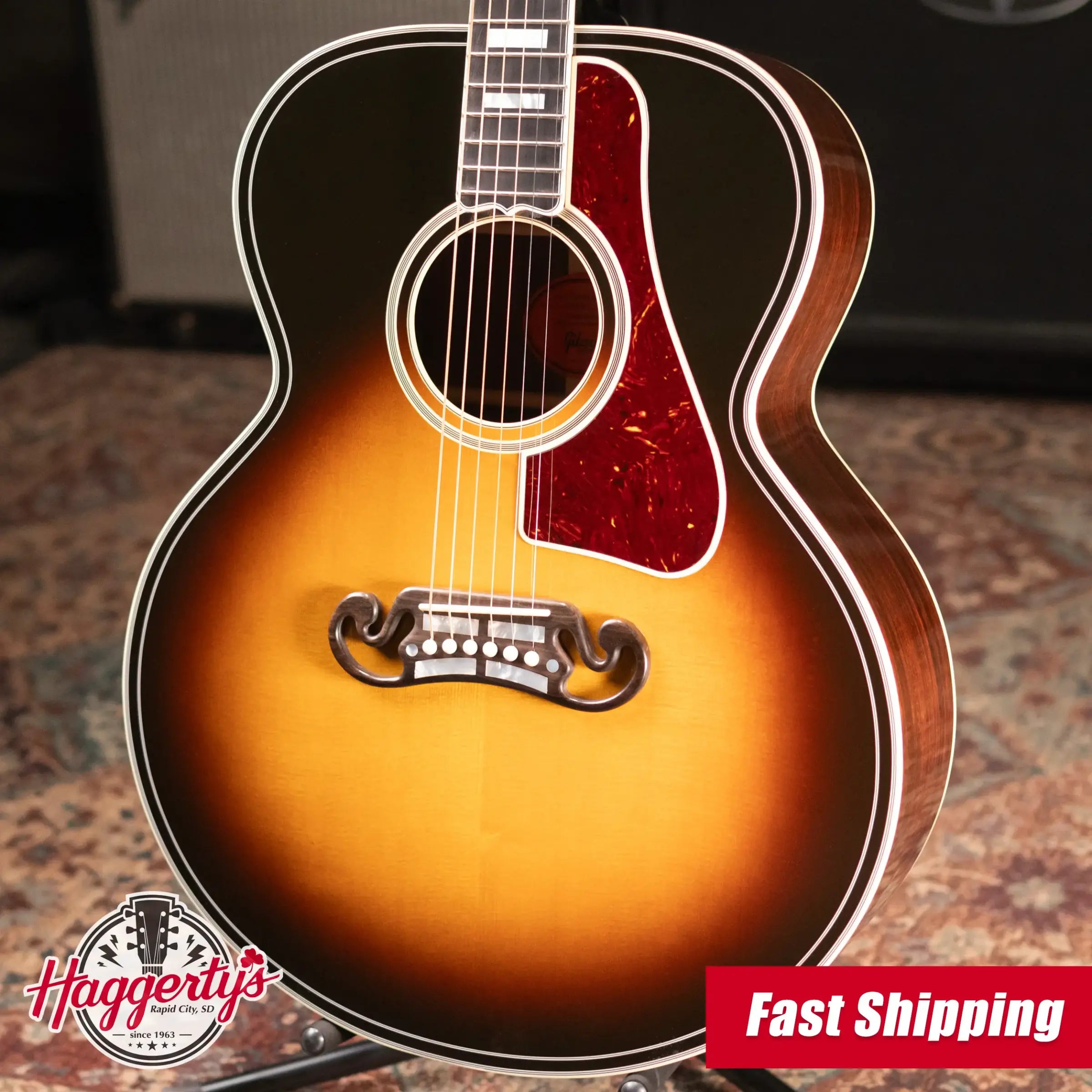 Gibson SJ-200 Western Classic Acoustic - Vintage Sunburst with Hardshell Case - Used