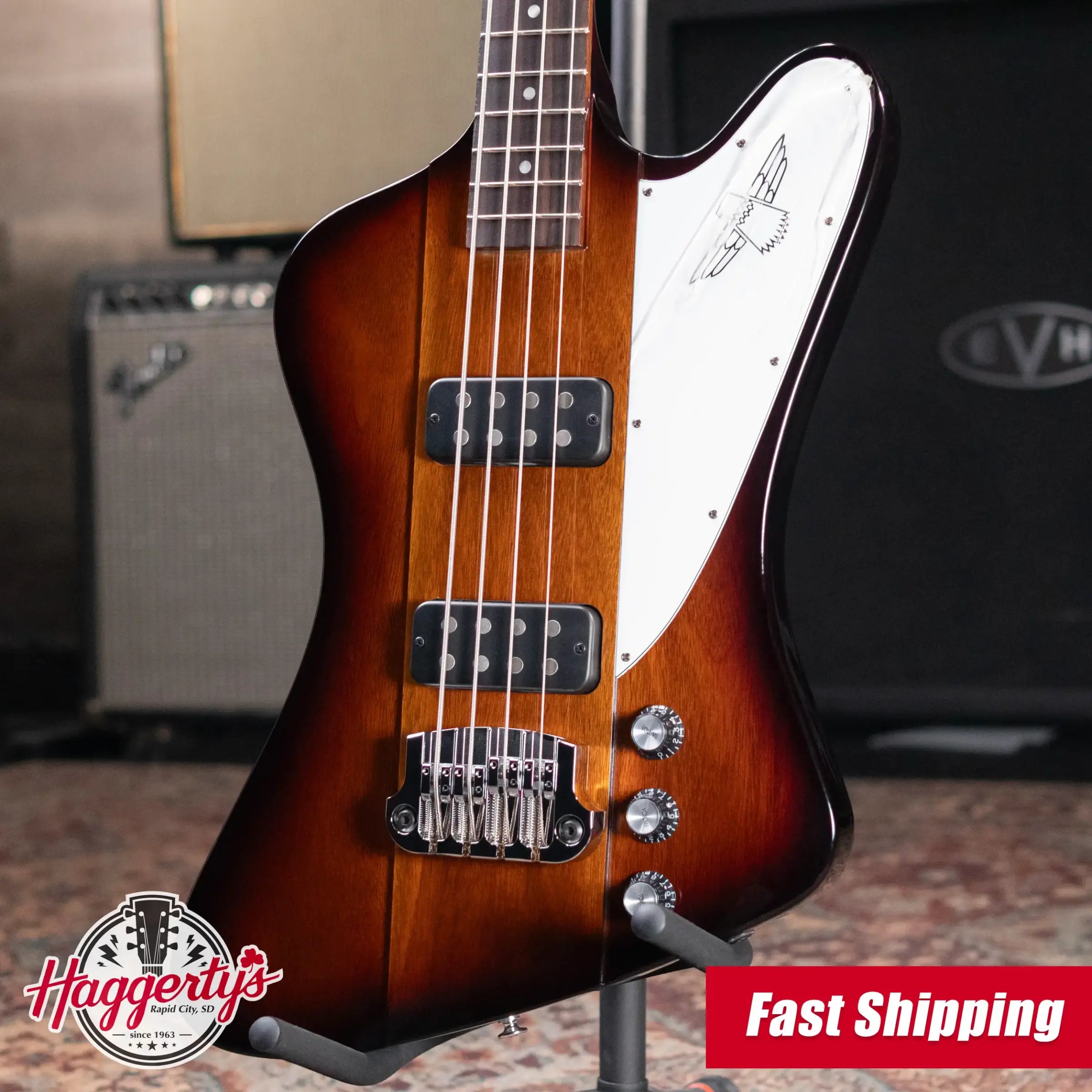 Gibson Thunderbird Electric Bass Guitar - Tobacco Sunburst Perimeter with Hardshell Case