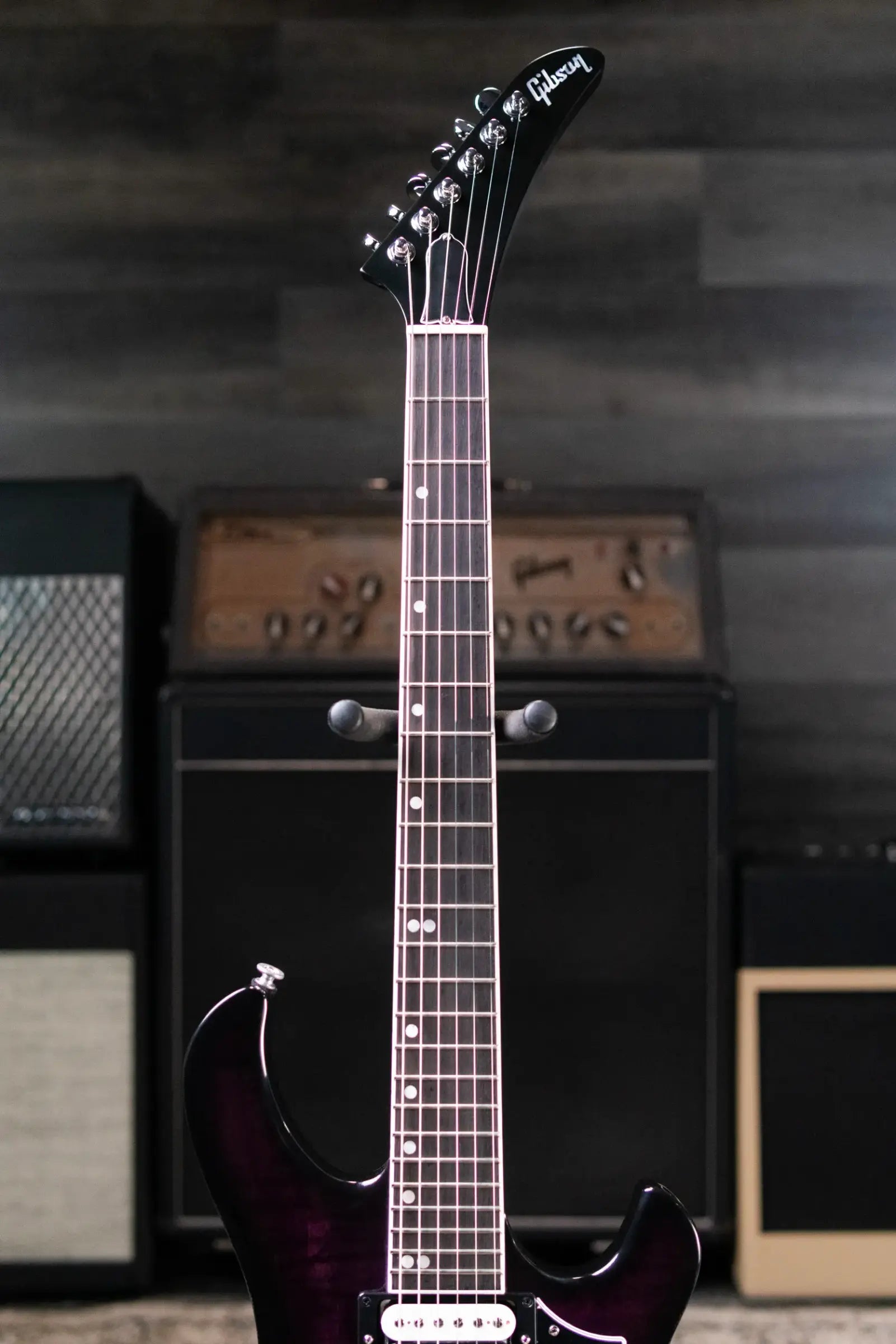 Gibson Victory Figured Top Electric Guitar - Dark Purple Burst with Hardshell Case