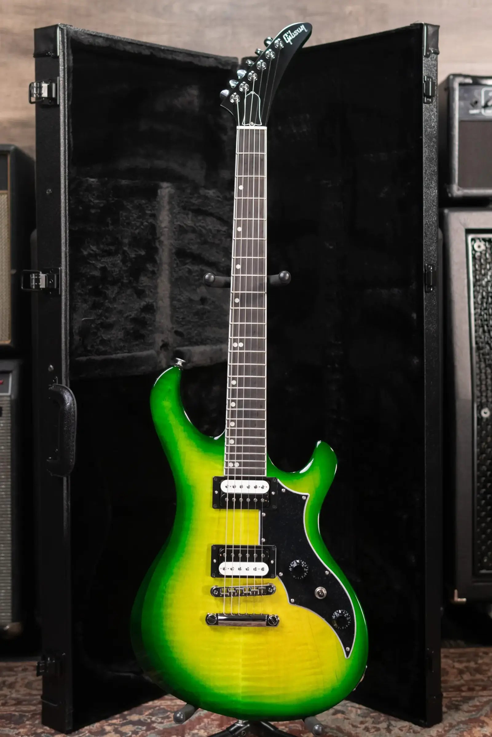Gibson Victory Figured Top Electric Guitar - Iguana Burst with Hardshell Case
