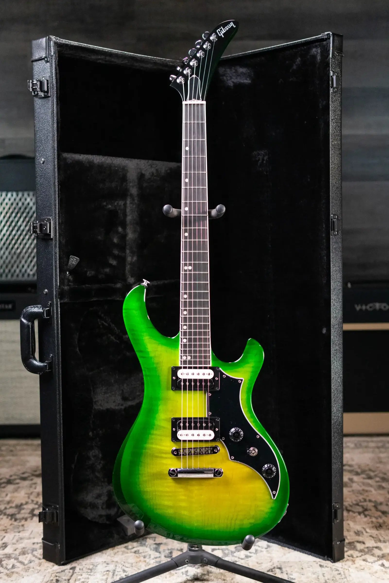 Gibson Victory Figured Top Electric Guitar - Iguana Burst with Hardshell Case