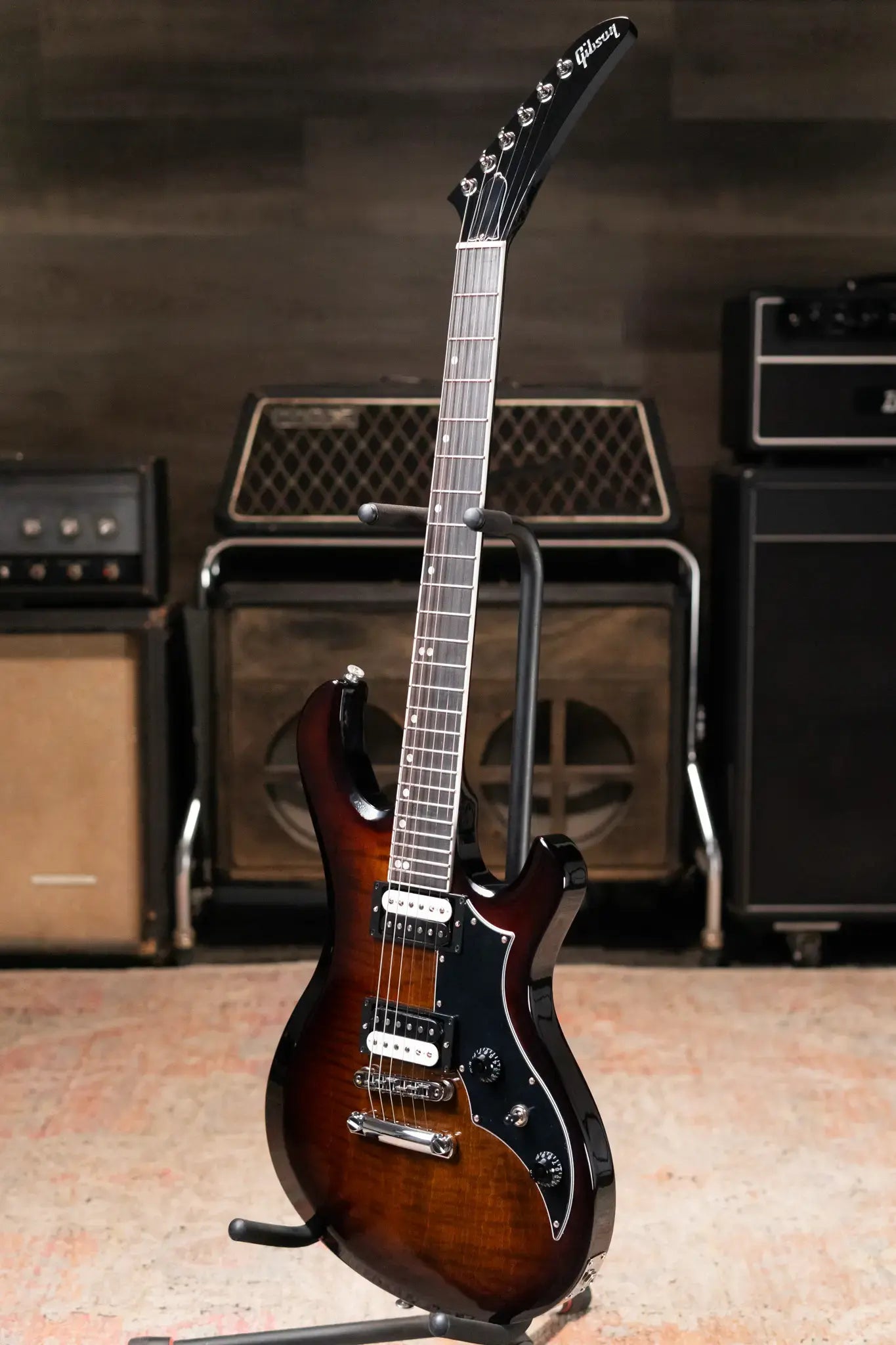 Gibson Victory Figured Top Electric Guitar - Smokehouse Burst with Hardshell Case