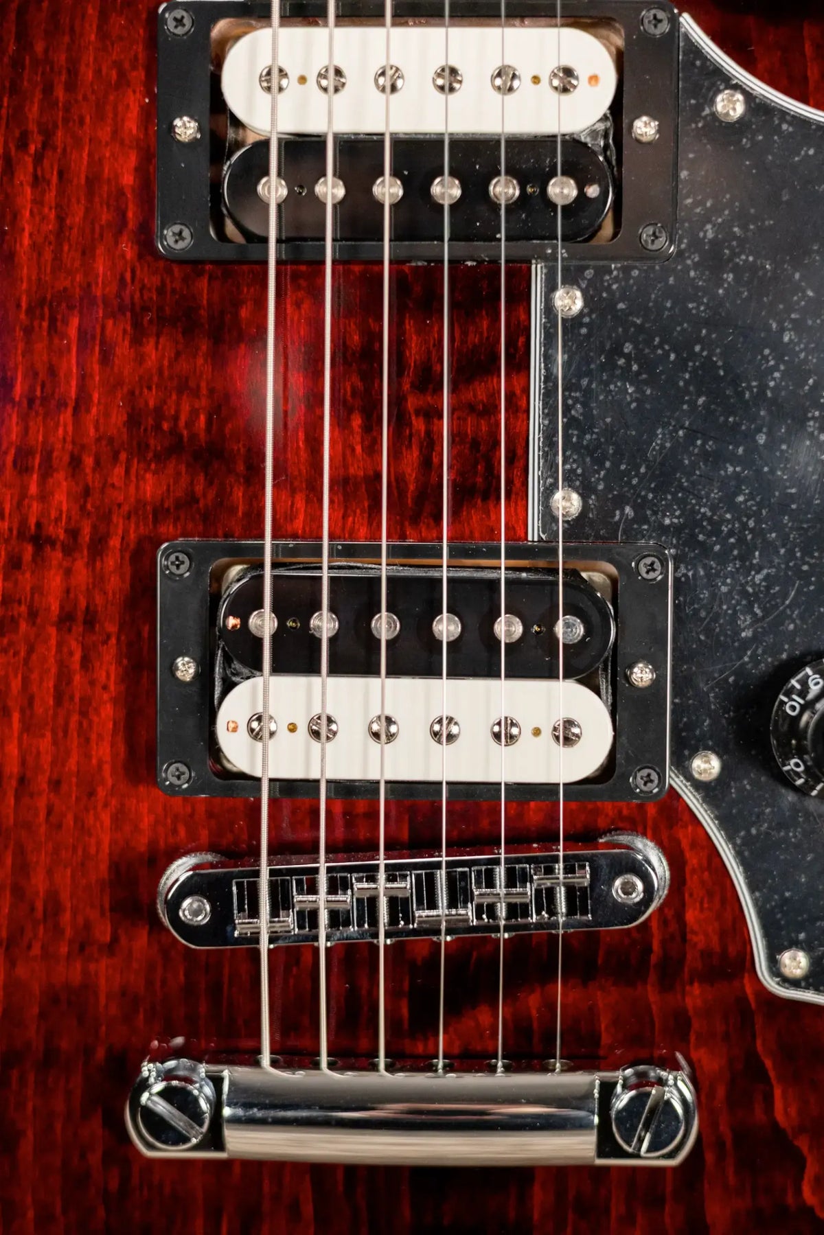 Gibson Victory Figured Top Electric Guitar - Wine Red Burst with Dirty Fingers Pickups and Hardshell Case