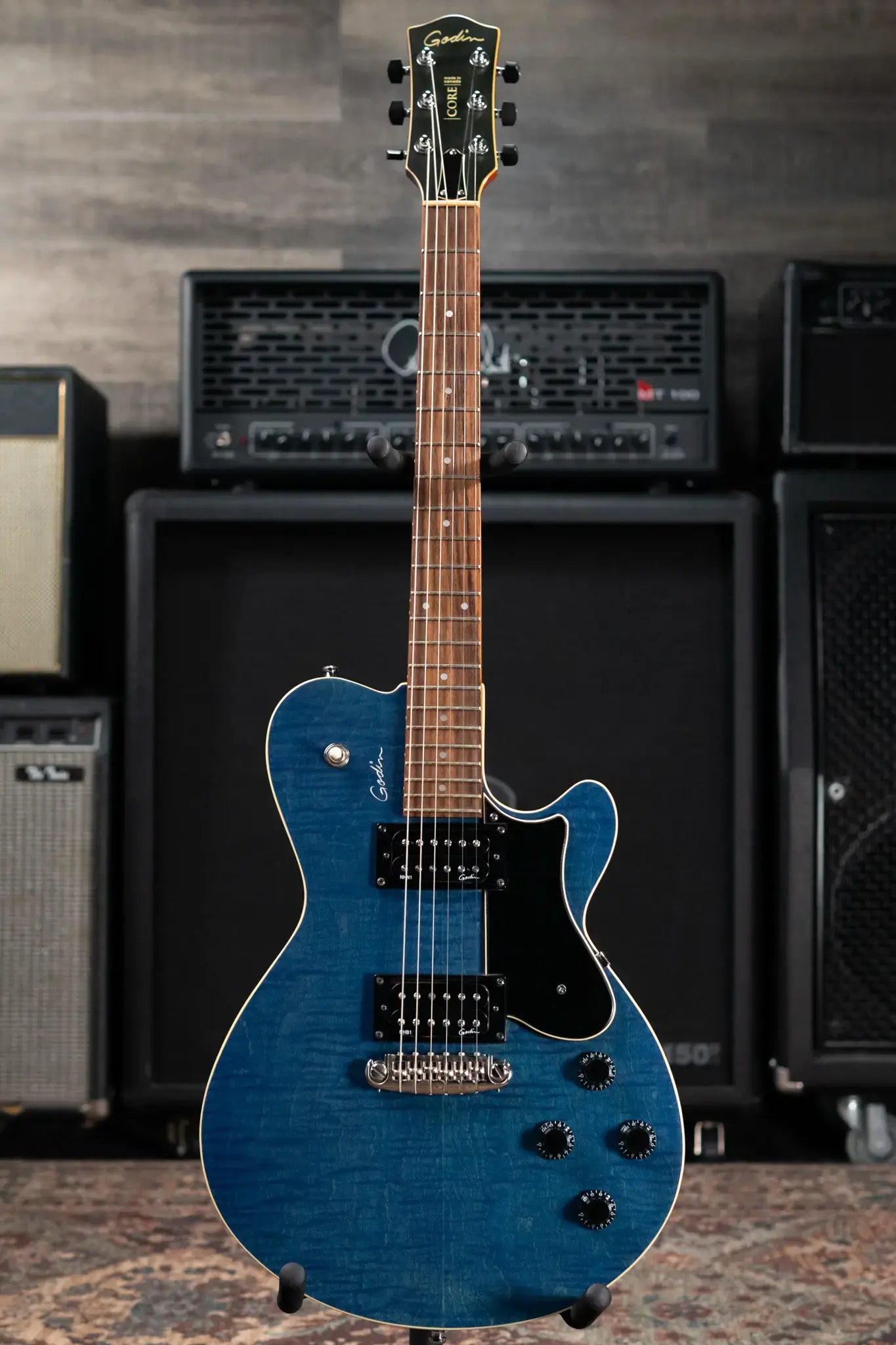 Godin Core HB GT Electric Guitar - Denim Blue with Structured Gig Bag - Used