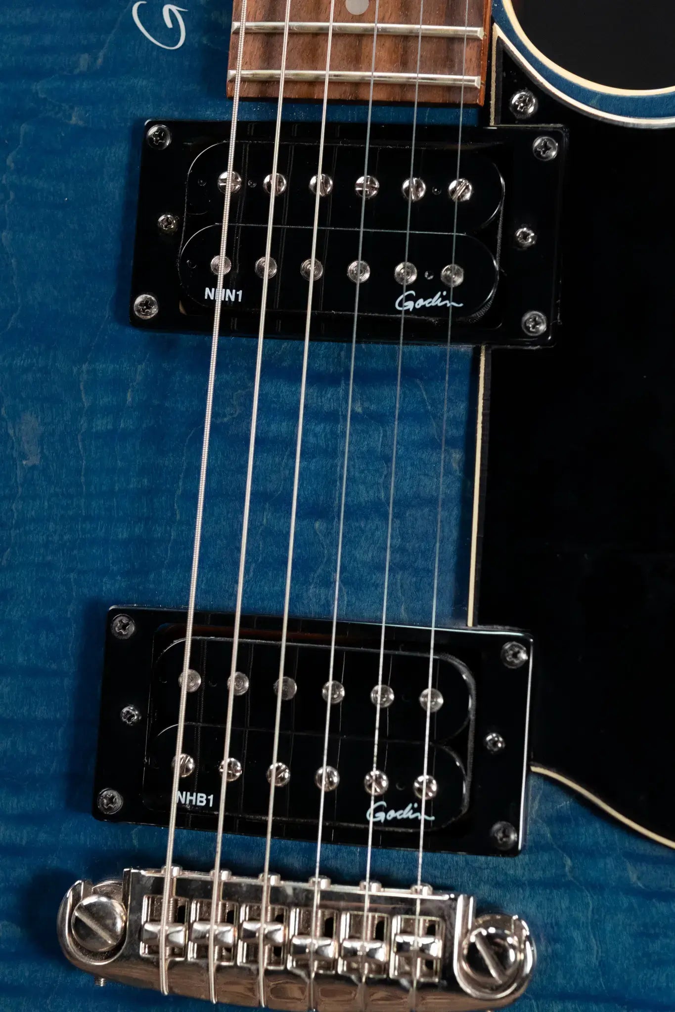 Godin Core HB GT Electric Guitar - Denim Blue with Structured Gig Bag - Used