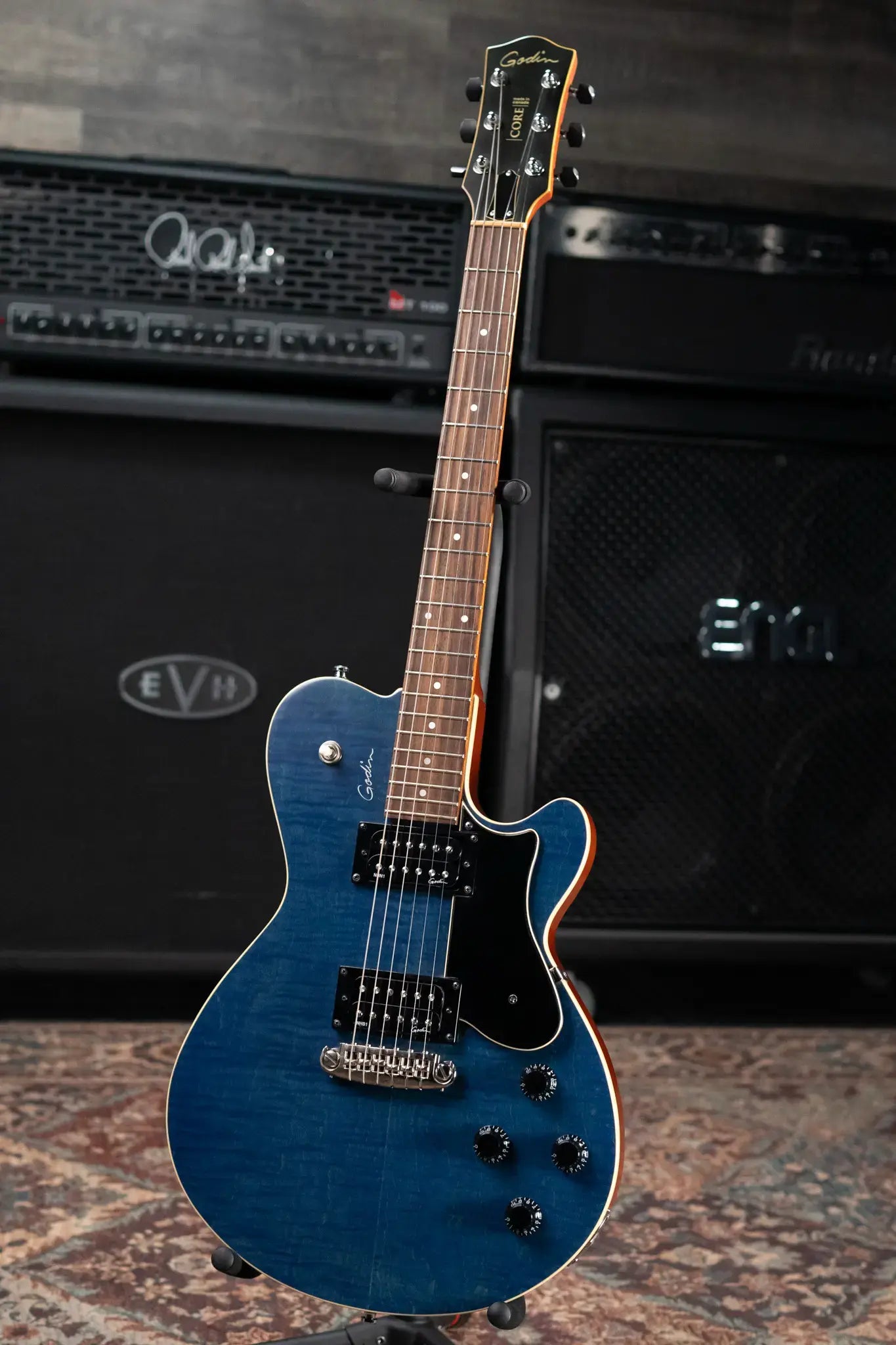 Godin Core HB GT Electric Guitar - Denim Blue with Structured Gig Bag - Used