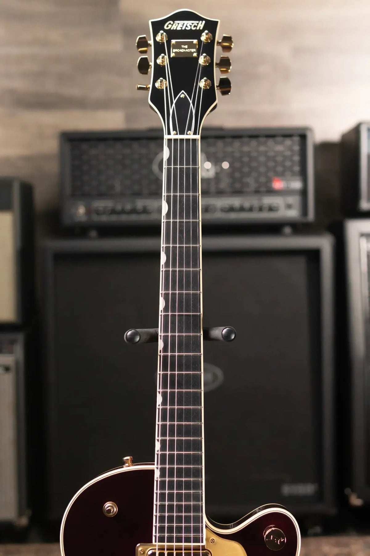 Gretsch Broadkaster Jr. LX Center Block with String-Thru Bigsby Electric Guitar - Blackberry with Hardshell Case - Demo