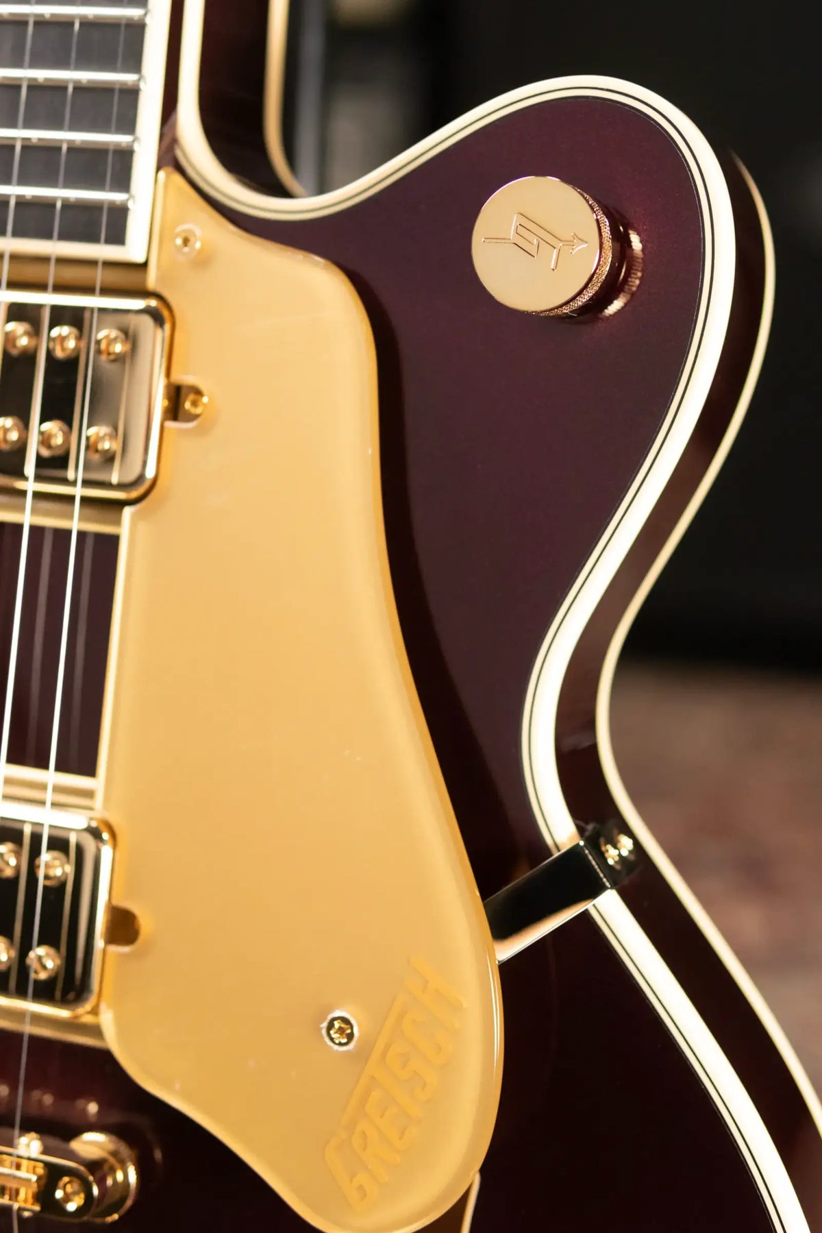 Gretsch Broadkaster Jr. LX Center Block with String-Thru Bigsby Electric Guitar - Blackberry with Hardshell Case - Demo