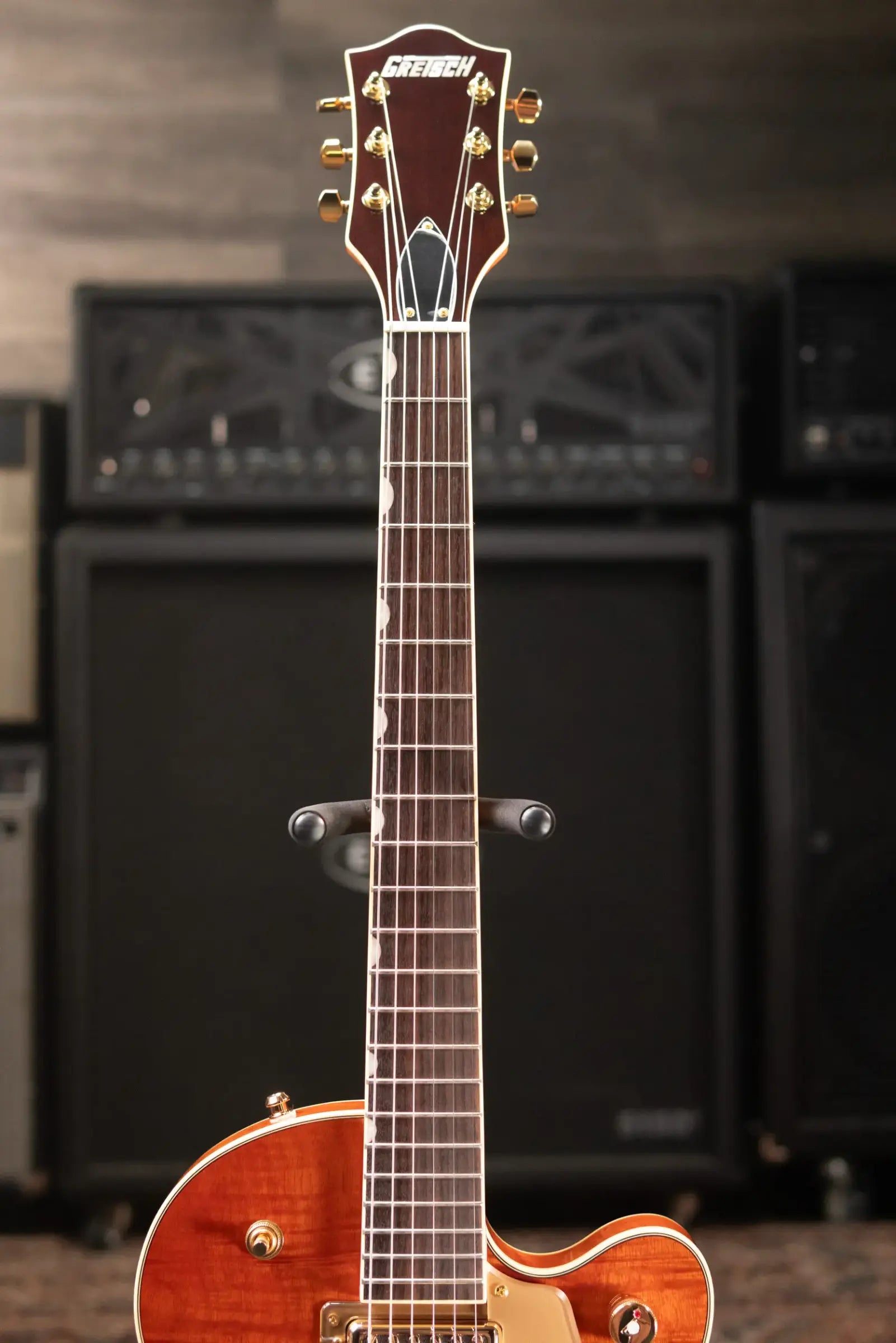 Gretsch Electromatic LTD Flame Okoume Broadkaster Jr. Single-Cut with Bigsby Electric Guitar - Roundup Orange