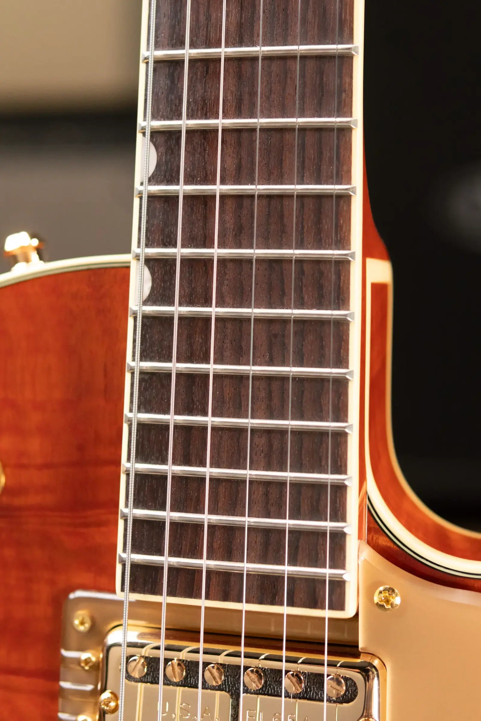 Gretsch Electromatic LTD Flame Okoume Broadkaster Jr. Single-Cut with Bigsby Electric Guitar - Roundup Orange