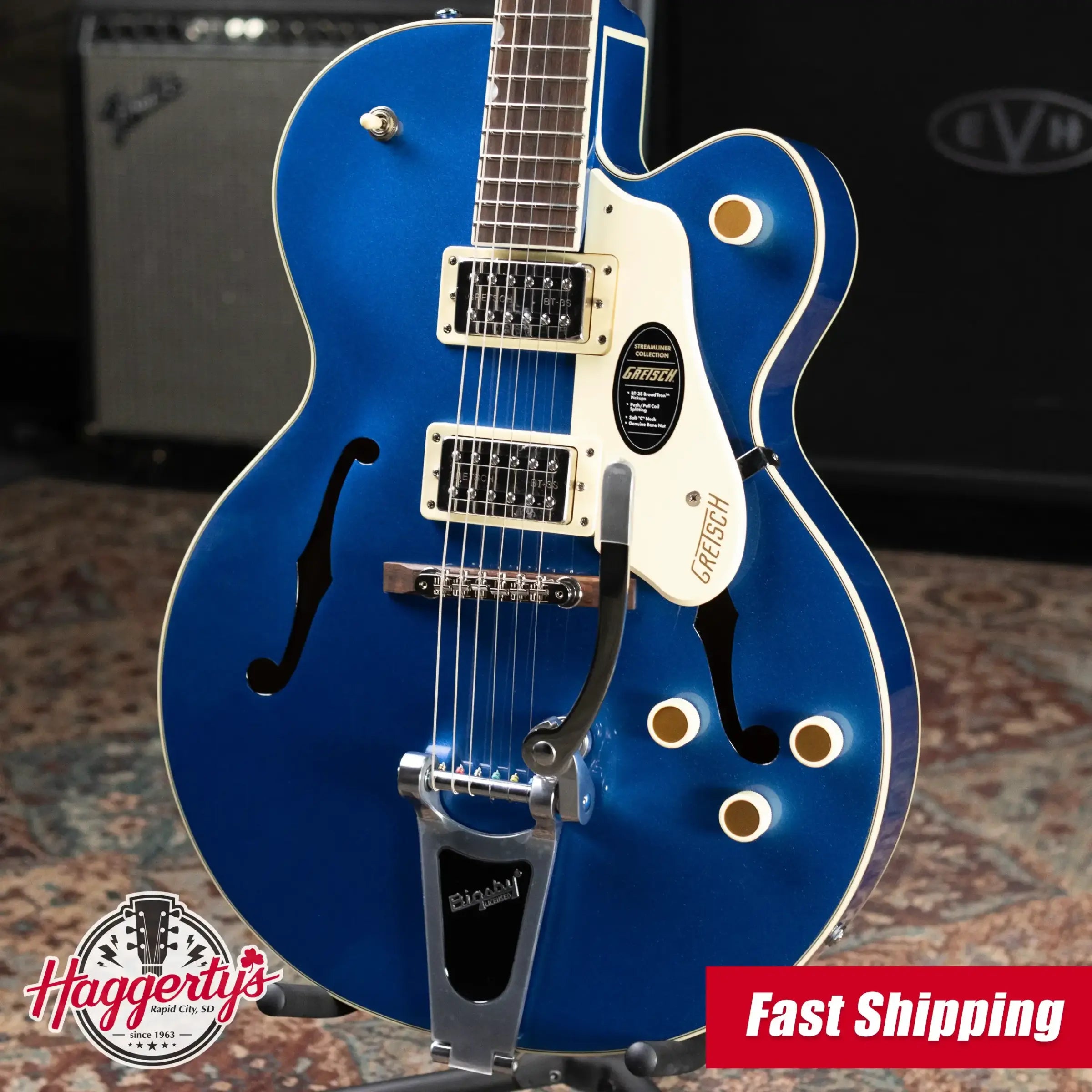 Gretsch G2420T Streamliner Hollow Body with Bigsby Electric Guitar - Fairlane Blue