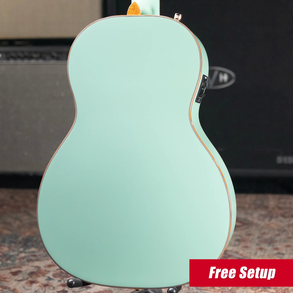 Gretsch G5021E Rancher Penguin Parlor Acoustic/Electric Guitar - Mint Metallic - Demo