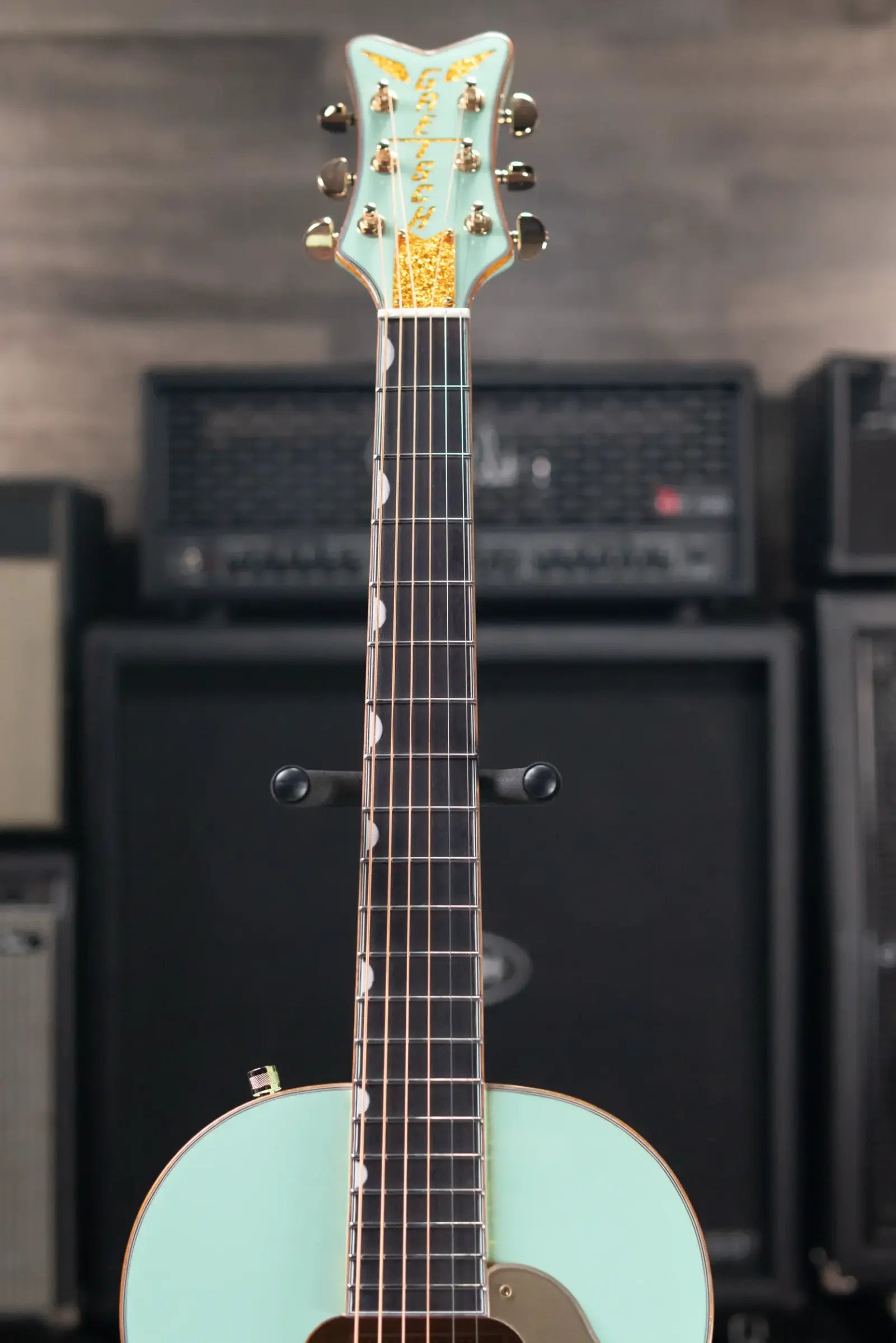 Gretsch G5021E Rancher Penguin Parlor Acoustic/Electric Guitar - Mint Metallic