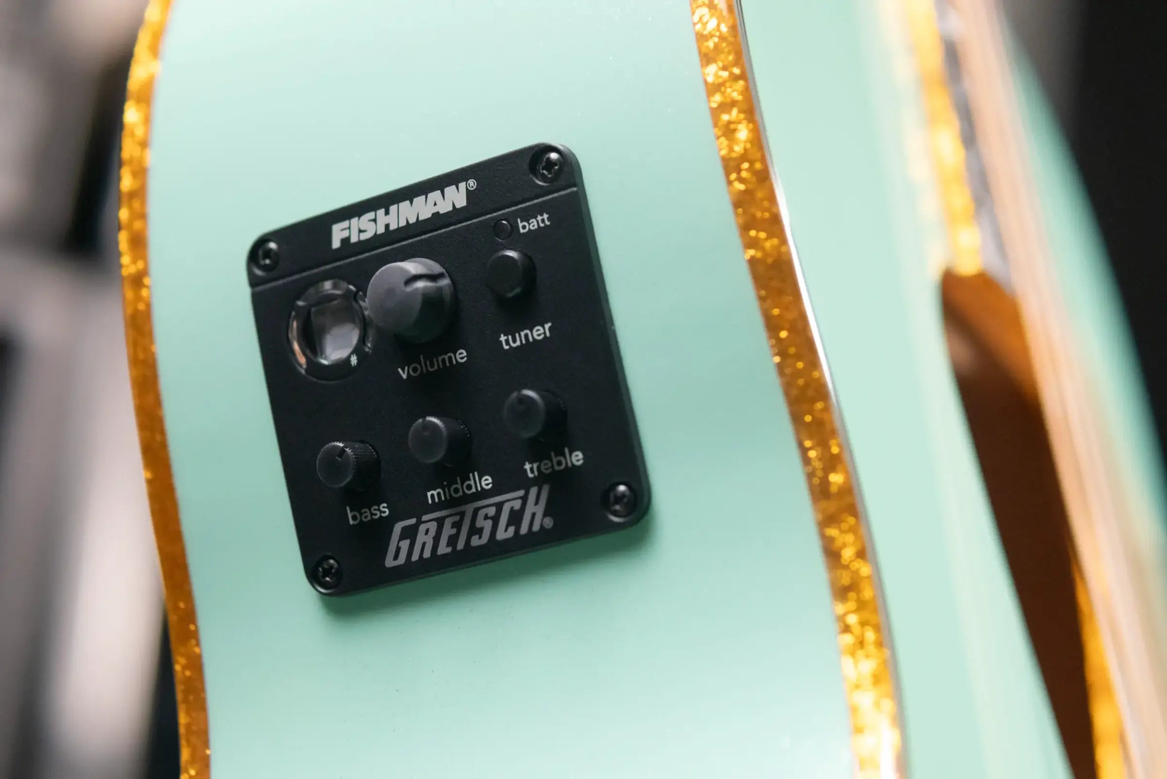 Gretsch G5021E Rancher Penguin Parlor Acoustic/Electric Guitar - Mint Metallic