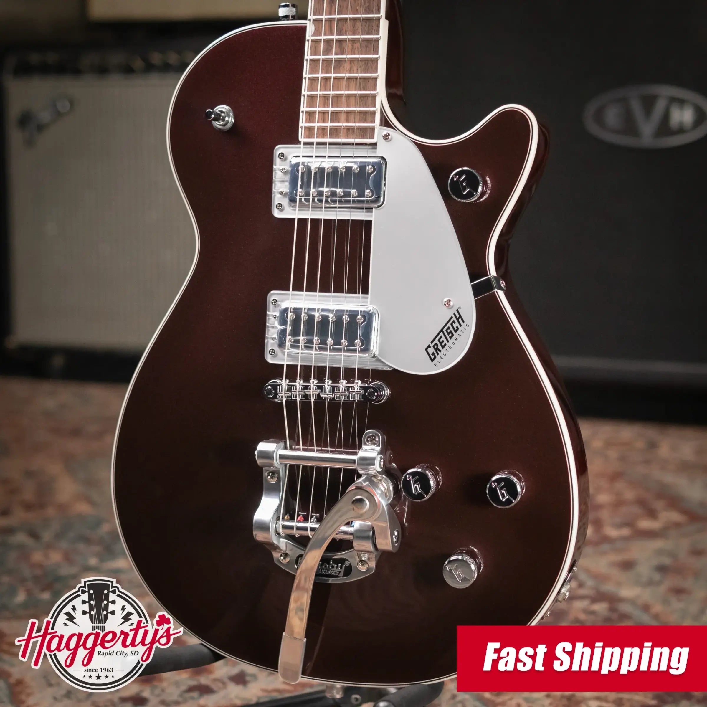 Gretsch G5230T Electromatic Jet FT Single-Cut with Bigsby Electric Guitar - Dark Cherry Metallic