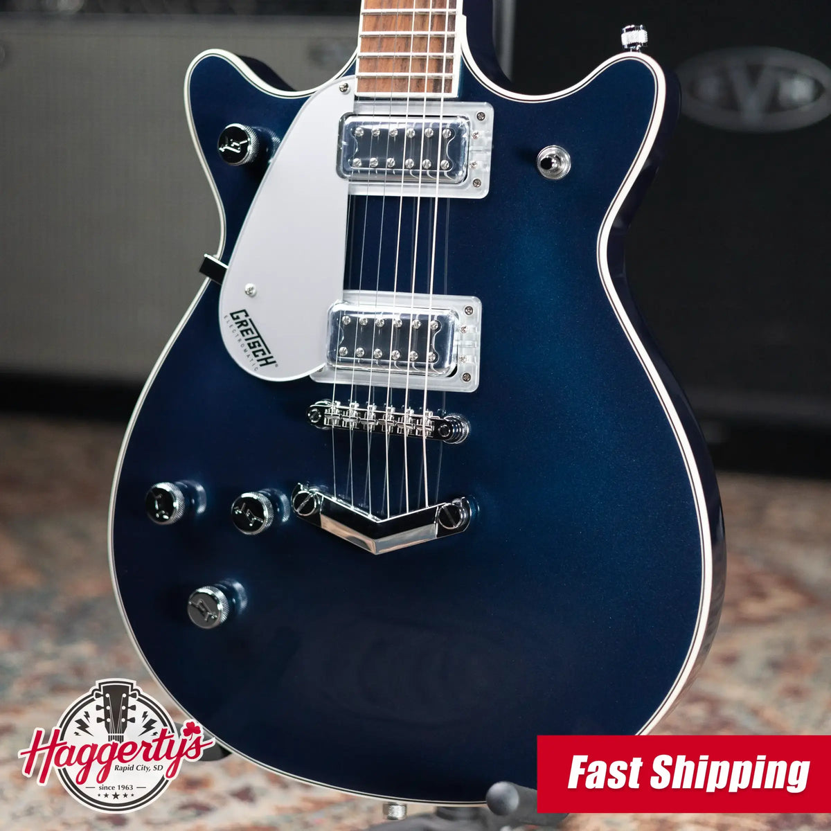 Gretsch G5232LH Electromatic Double Jet FT Left-Handed Electric Guitar - Midnight Sapphire - Demo