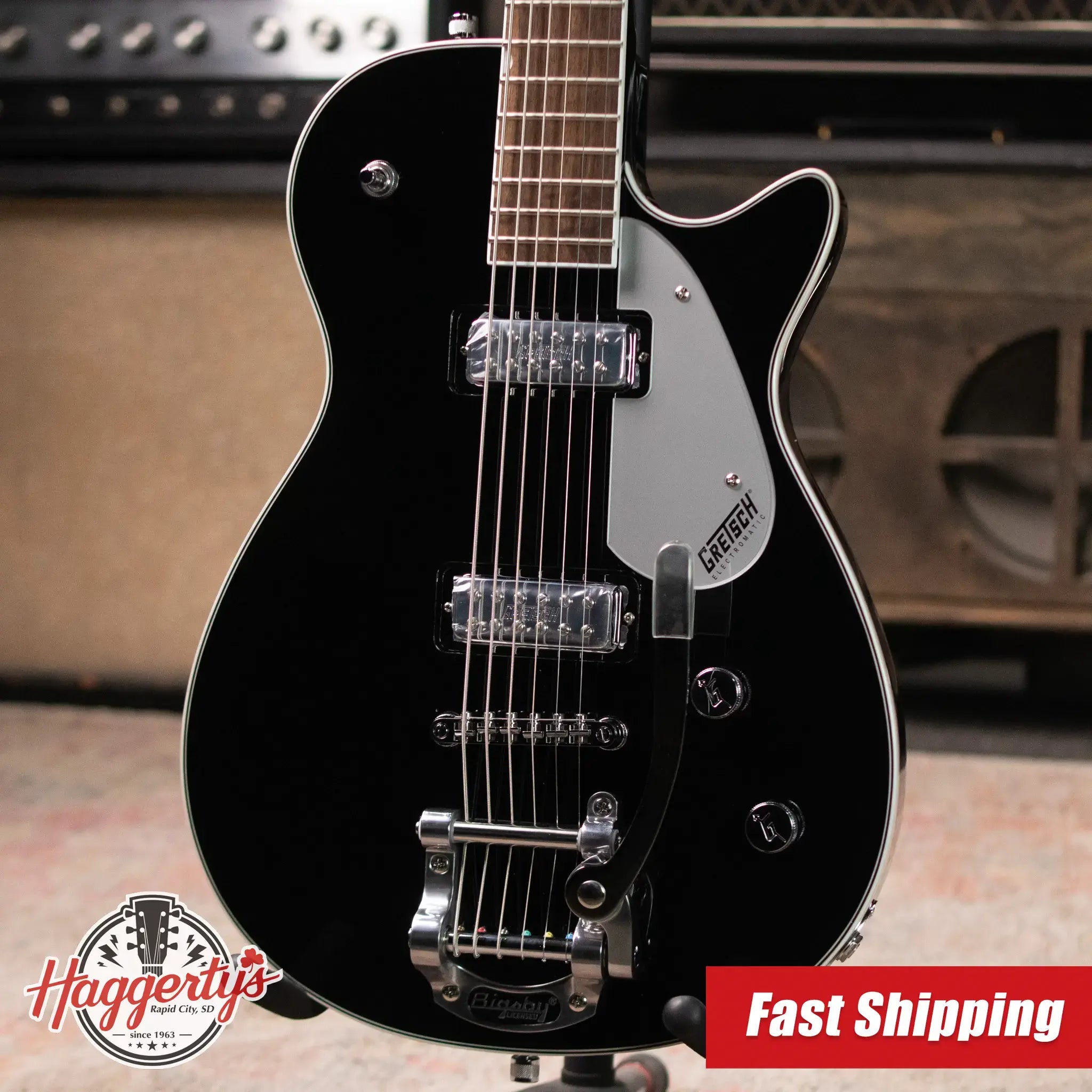 Gretsch G5260T Electromatic Jet Baritone with Bigsby Electric Guitar - Black