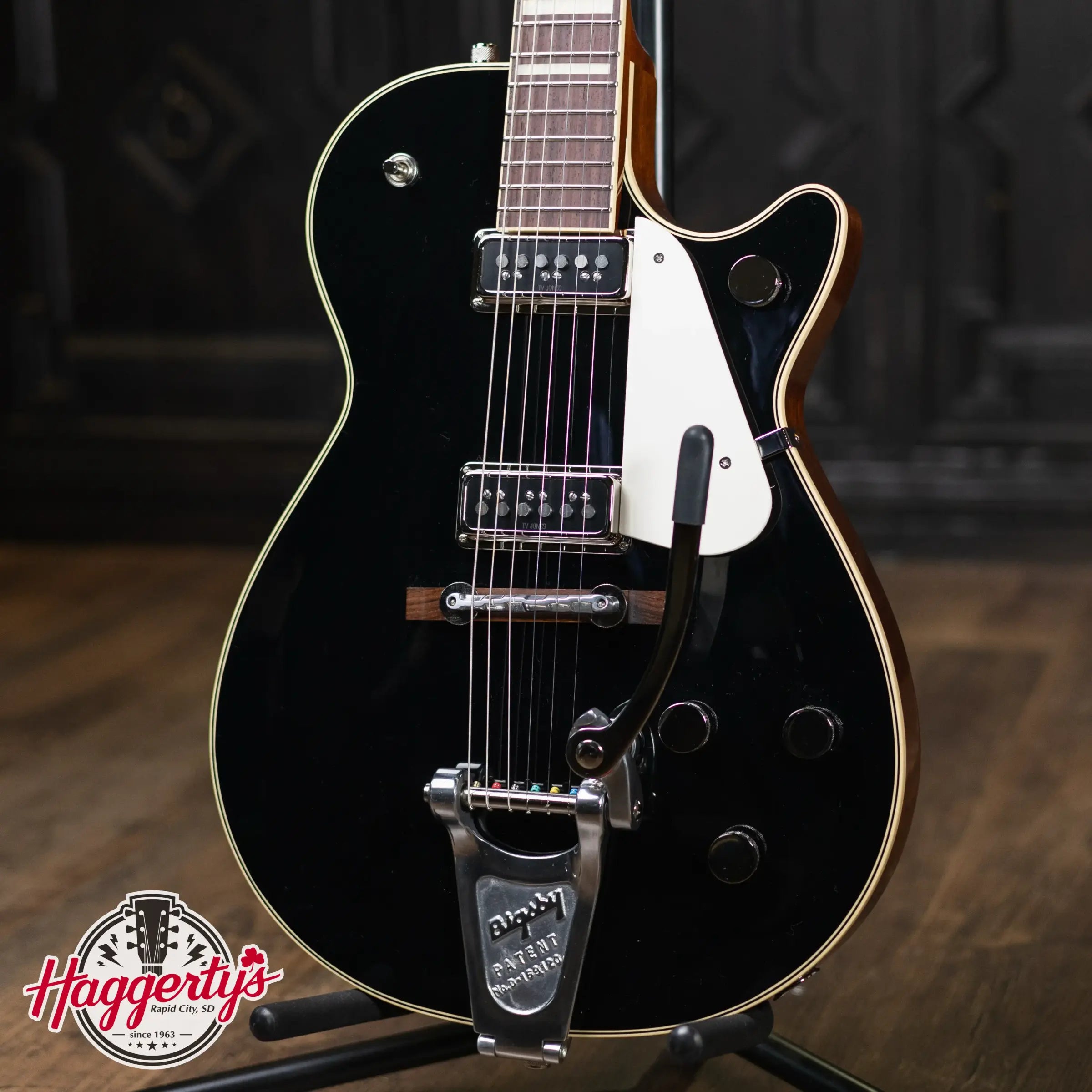 Gretsch G6128T-53 Vintage Select '53 Duo Jet with Bigsby Electric Guitar - Black with Hardshell Case