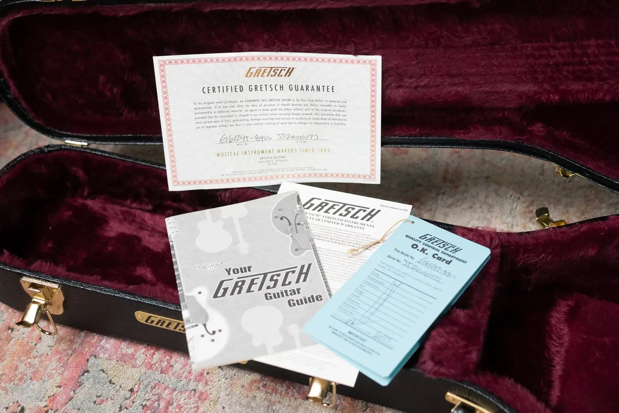 Gretsch G6129T-89 Vintage Select '89 Sparkle Jet with Bigsby Electric Guitar - Gold Sparkle with Hardshell Case