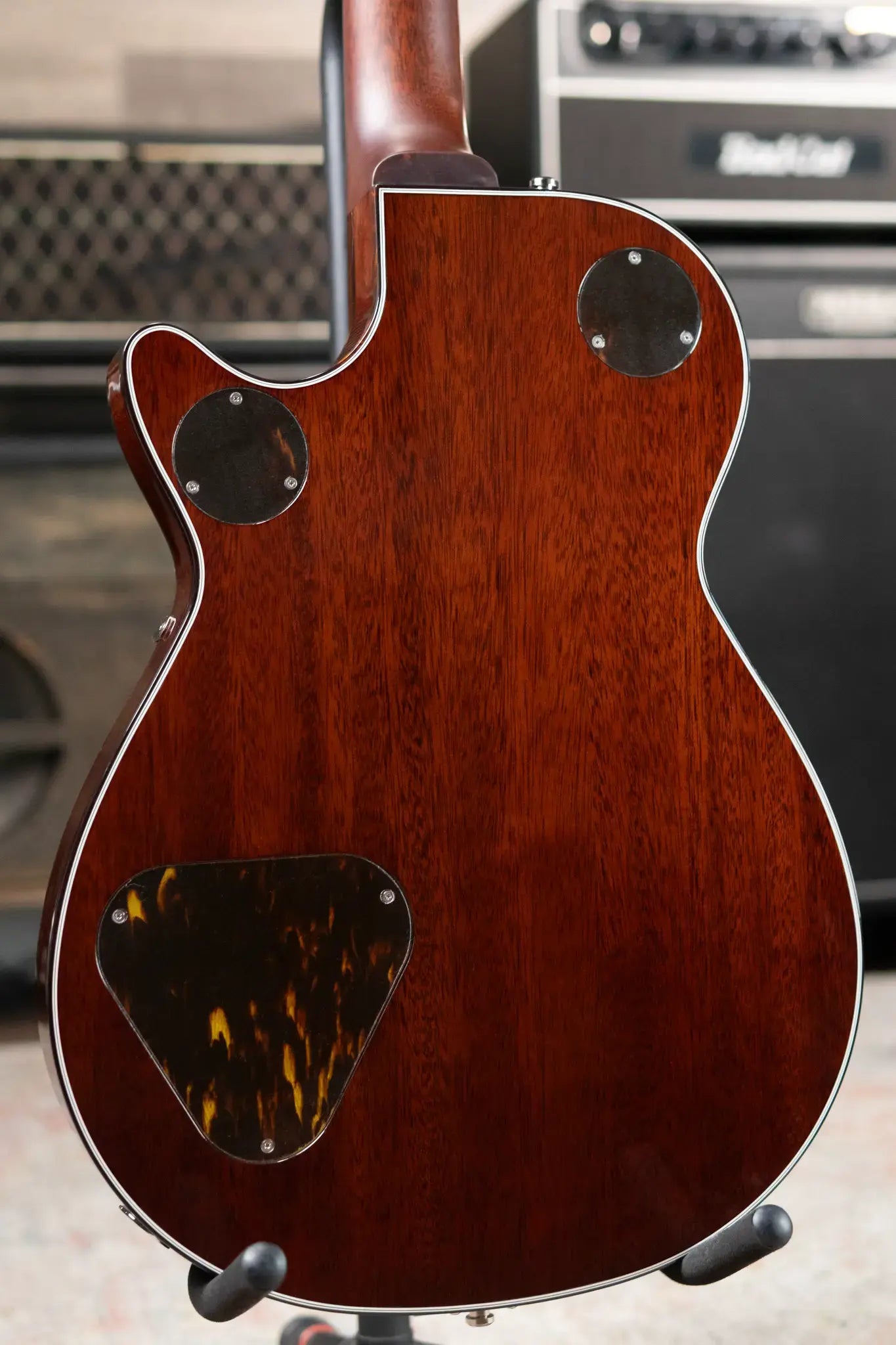 Gretsch G6134TFM-NH Nigel Hendroff Signature Penguin Electric Guitar - Amber Flame with Hardshell Case