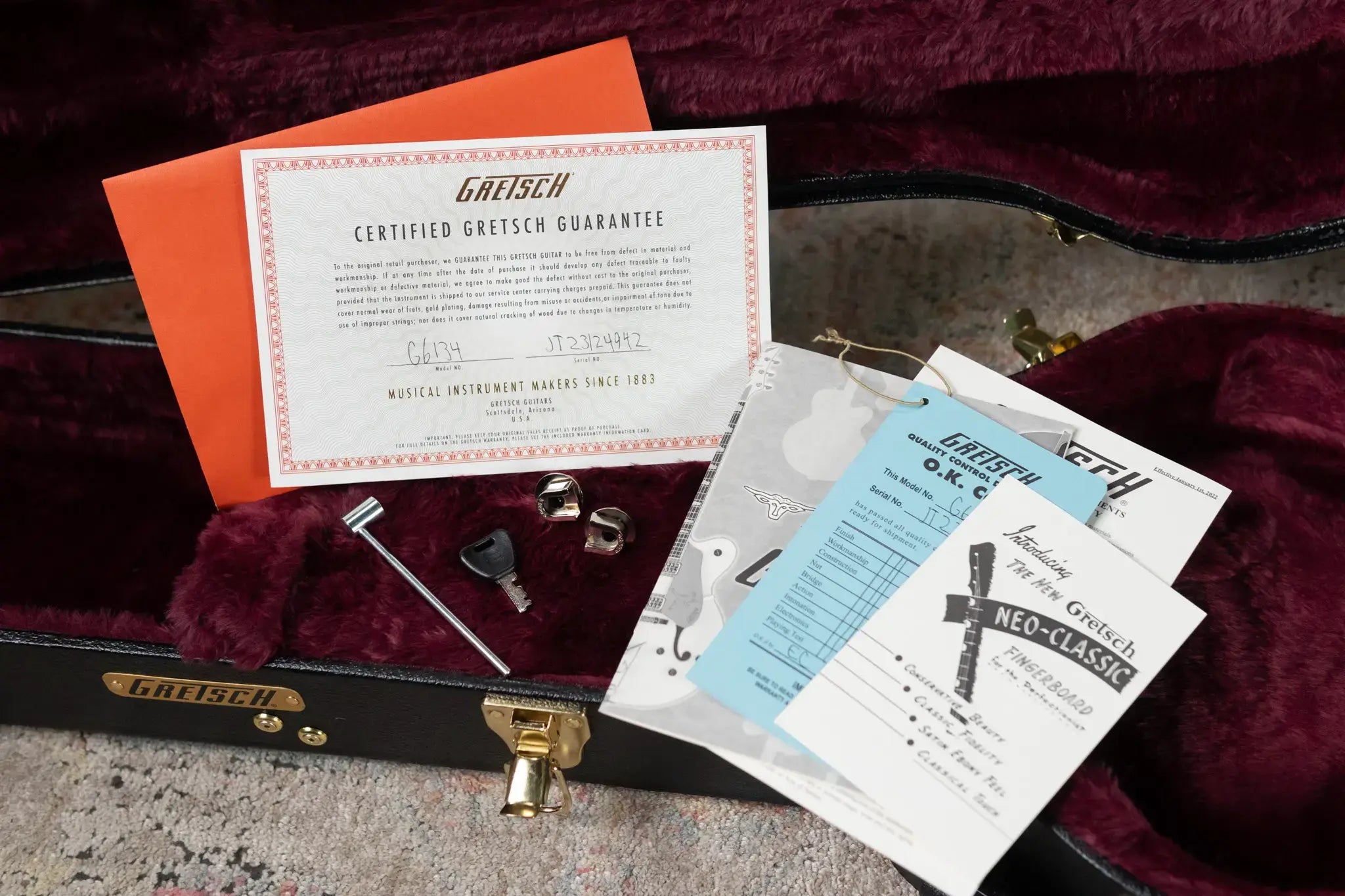 Gretsch G6134TFM-NH Nigel Hendroff Signature Penguin Electric Guitar - Amber Flame with Hardshell Case