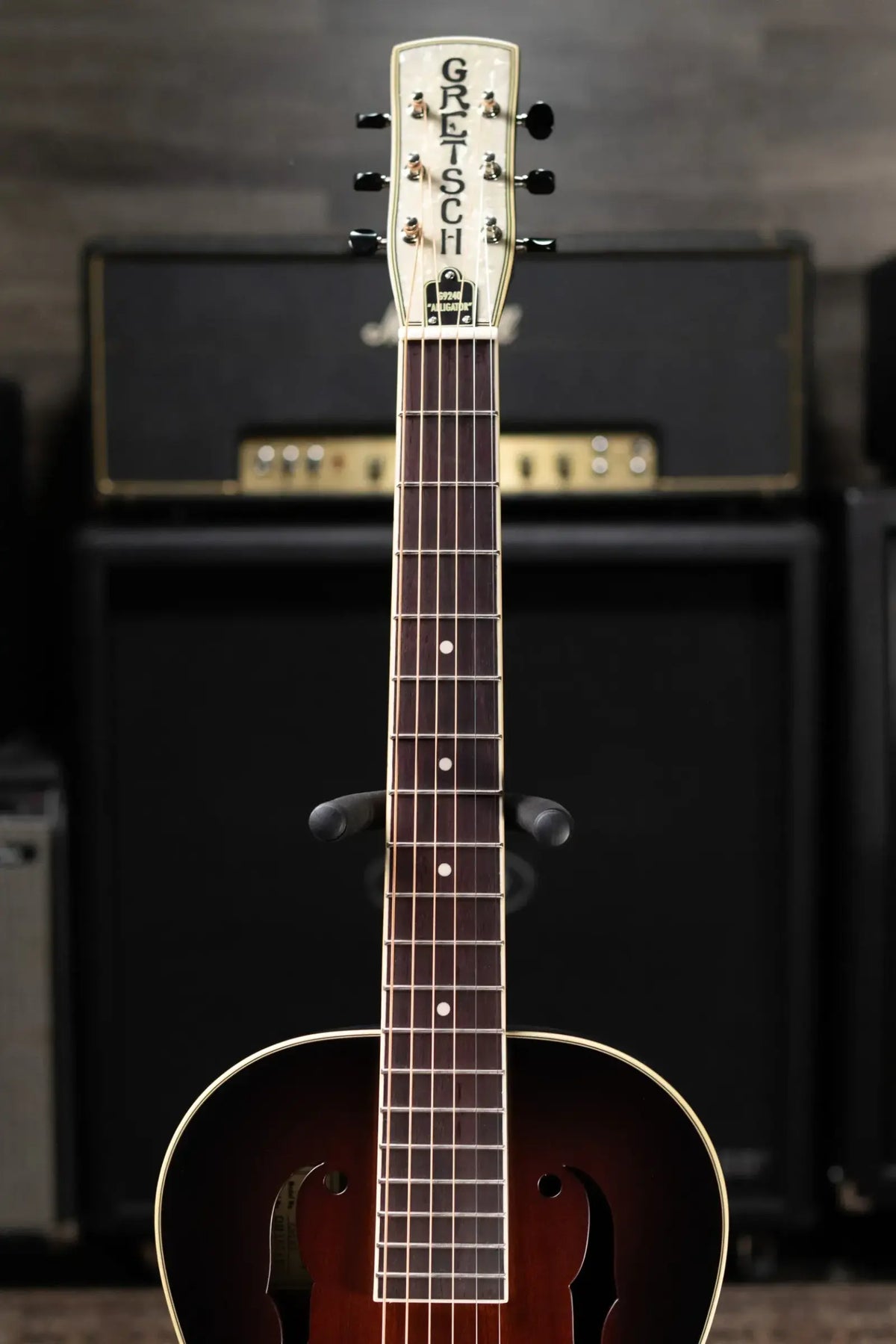 Gretsch G9240 Alligator Round-Neck Resonator Guitar - 2-Color Sunburst