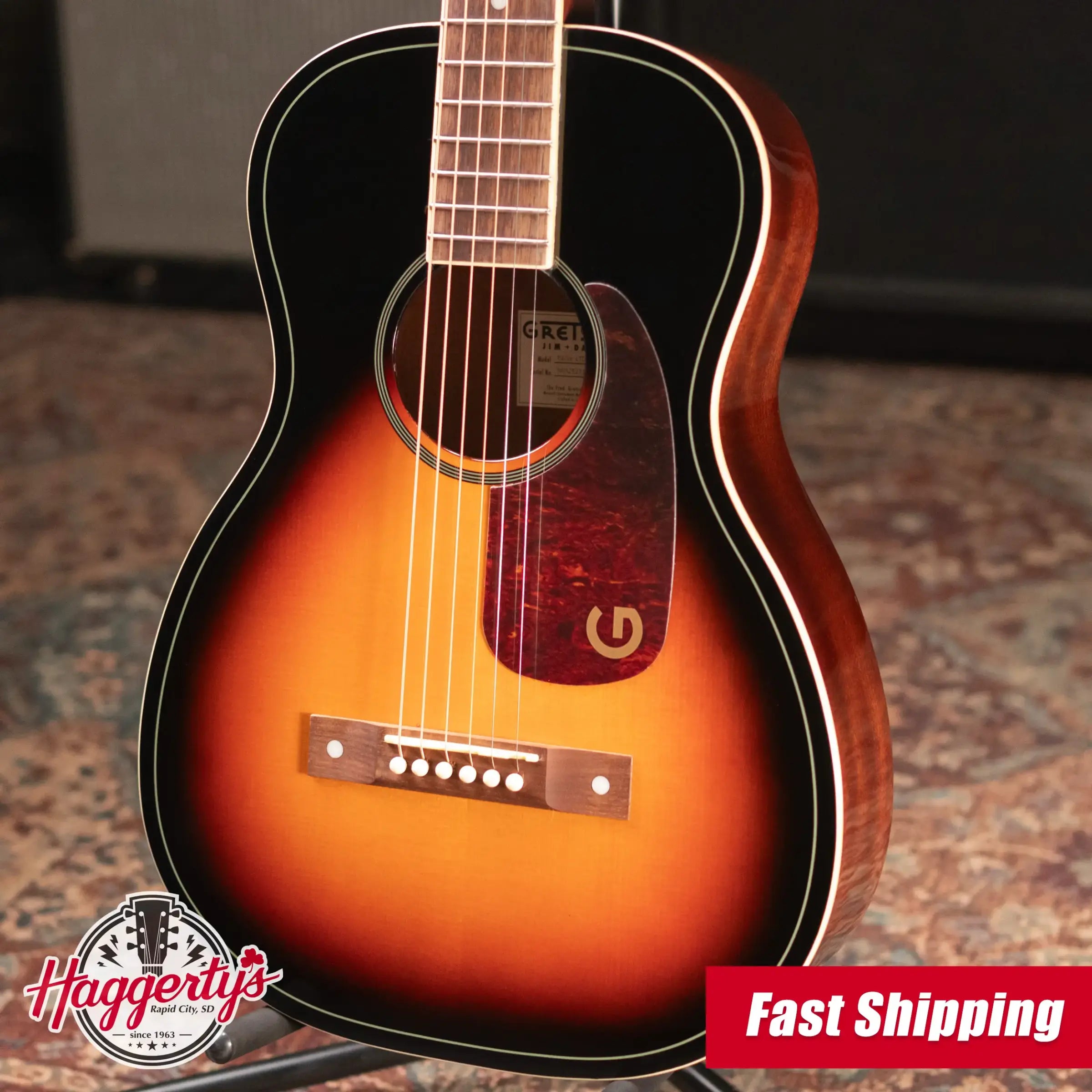 Gretsch Jim Dandy Parlor LTD Solid Top Acoustic Guitar - Heritage Burst