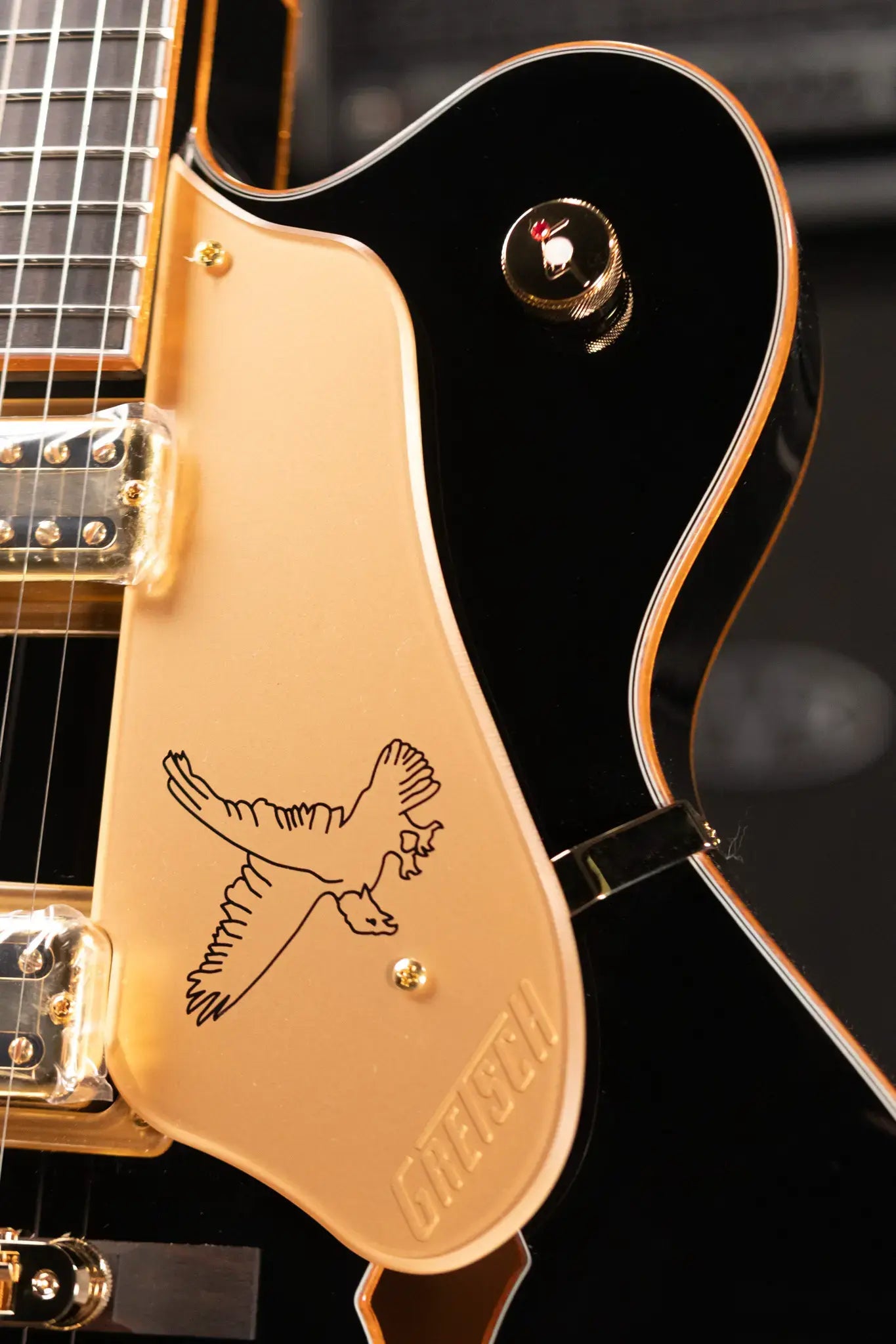 Gretsch Synchromatic Falcon Hollow Body Single-Cut with Bigsby Electric Guitar - Black with Hardshell Case