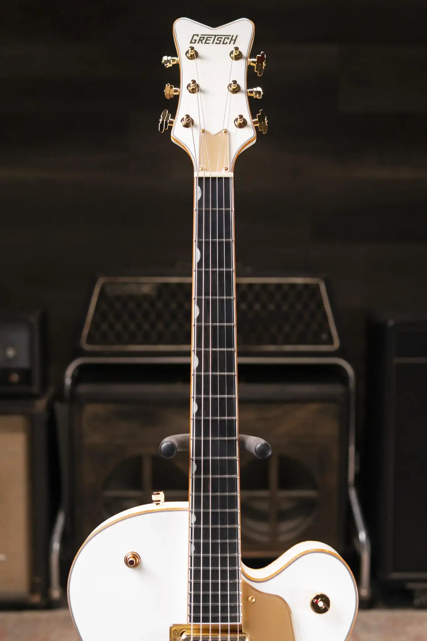 Gretsch Synchromatic Falcon Hollow Body Single-Cut with Bigsby Electric Guitar - Snowcrest White with Hardshell Case