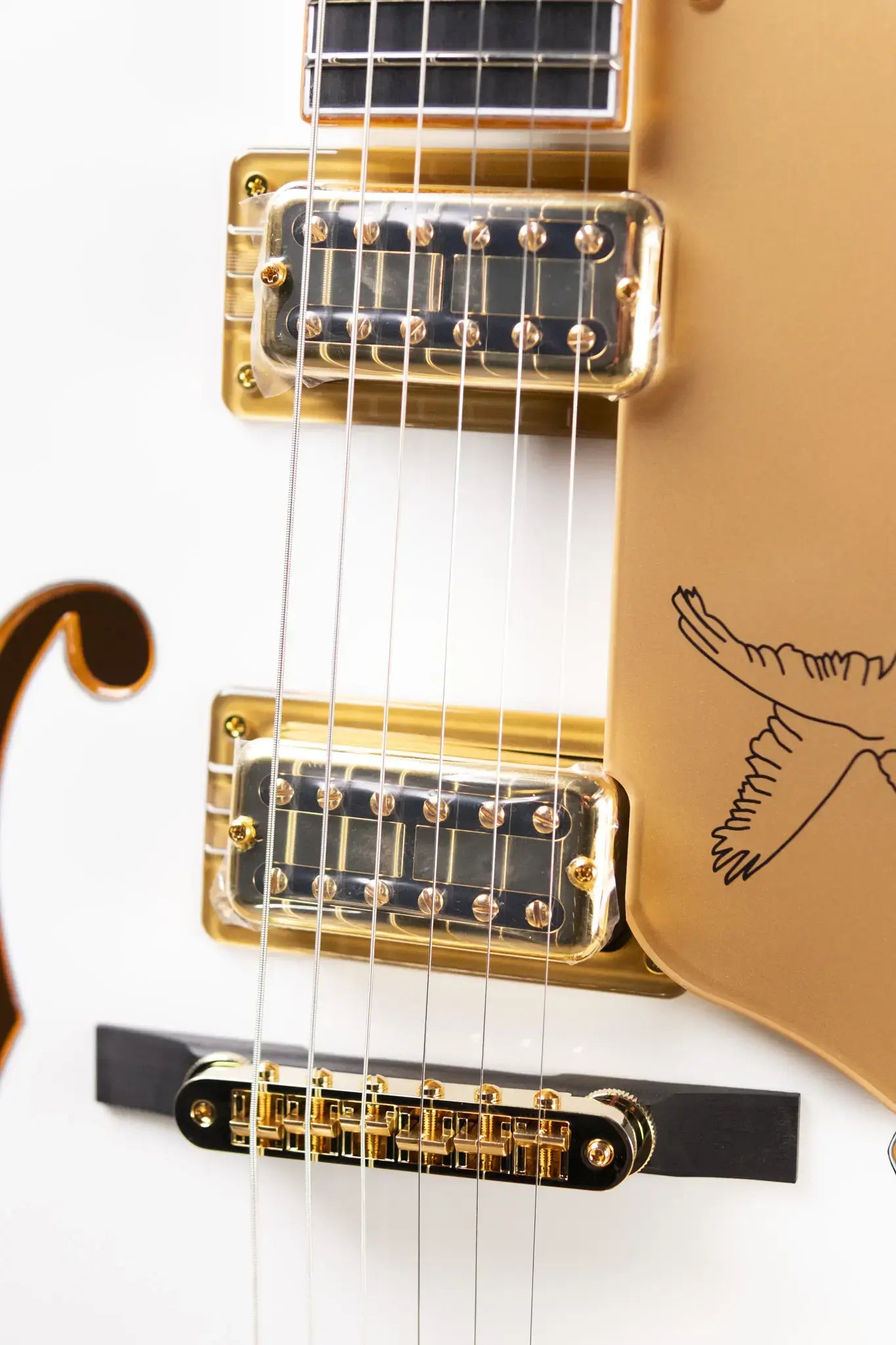 Gretsch Synchromatic Falcon Hollow Body Single-Cut with Bigsby Electric Guitar - Snowcrest White with Hardshell Case