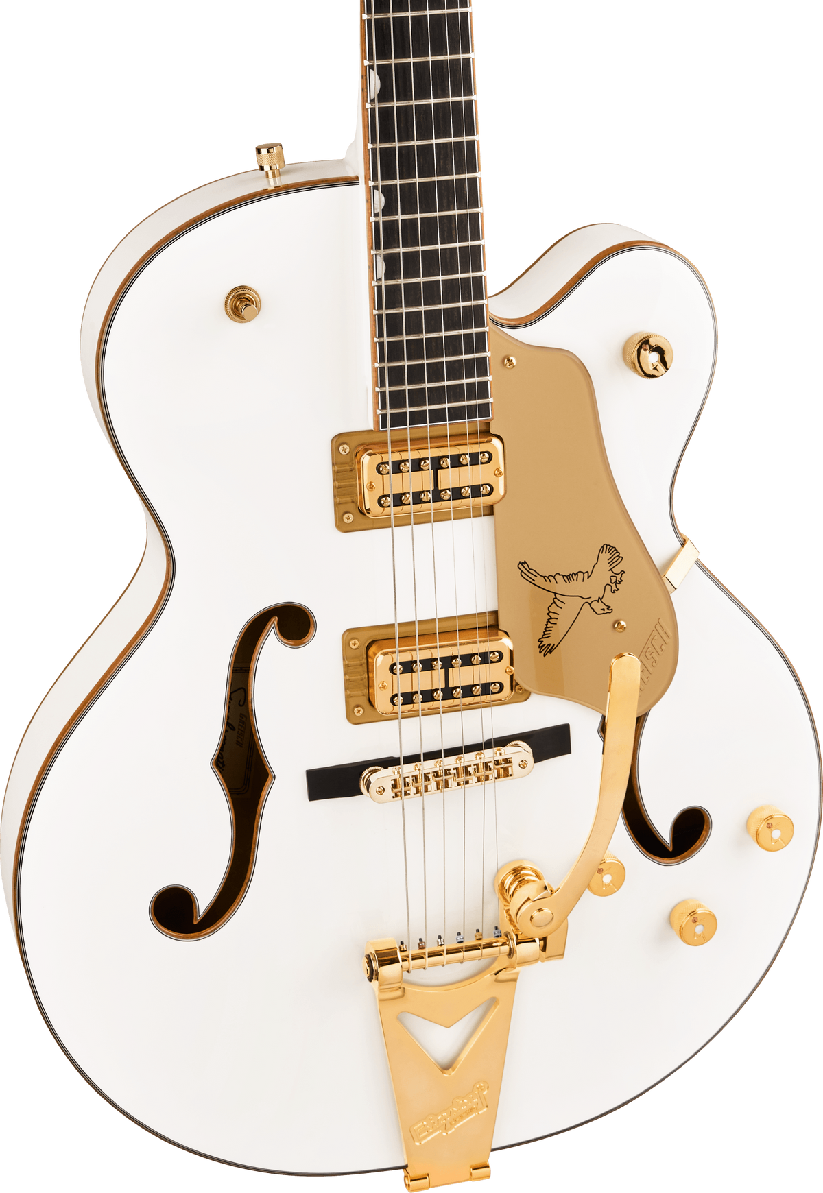 Gretsch Synchromatic Falcon Hollow Body Single-Cut with Bigsby Electric Guitar - Snowcrest White with Hardshell Case