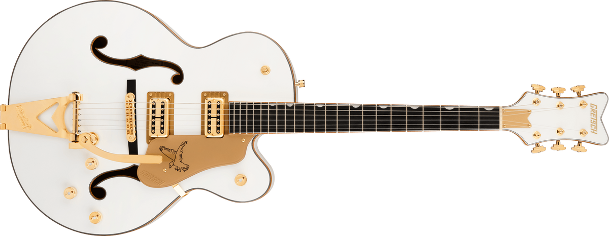 Gretsch Synchromatic Falcon Hollow Body Single-Cut with Bigsby Electric Guitar - Snowcrest White with Hardshell Case