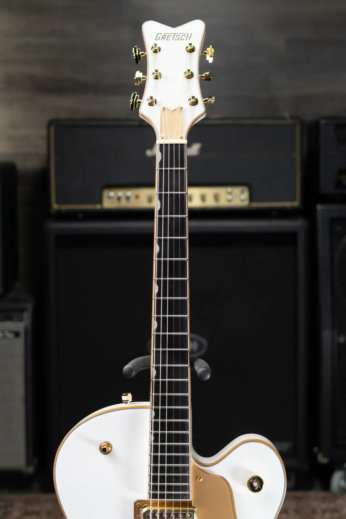 Gretsch Synchromatic Falcon Hollow Body Single-Cut with Bigsby Electric Guitar - Snowcrest White with Hardshell Case