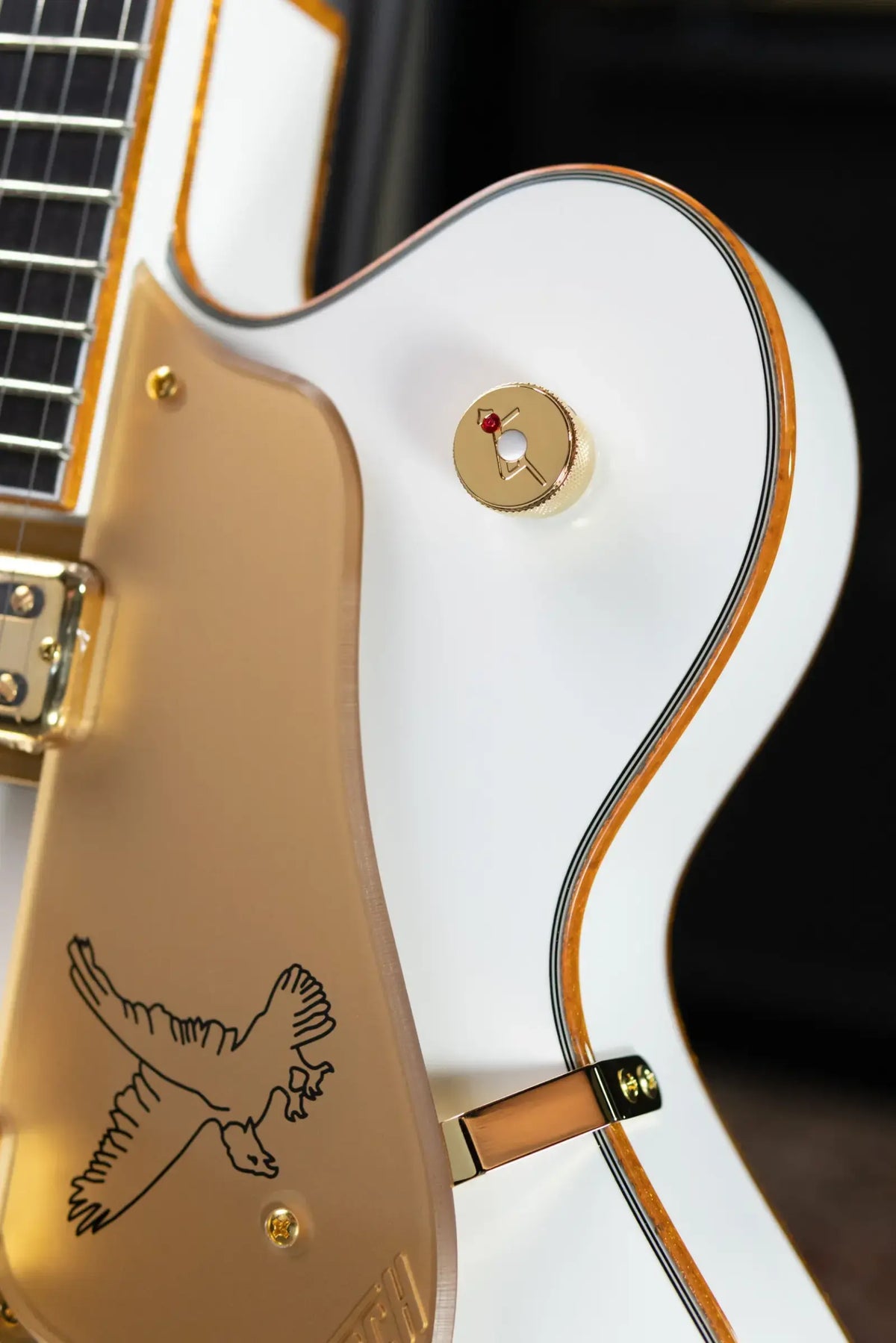 Gretsch Synchromatic Falcon Hollow Body Single-Cut with Bigsby Electric Guitar - Snowcrest White with Hardshell Case