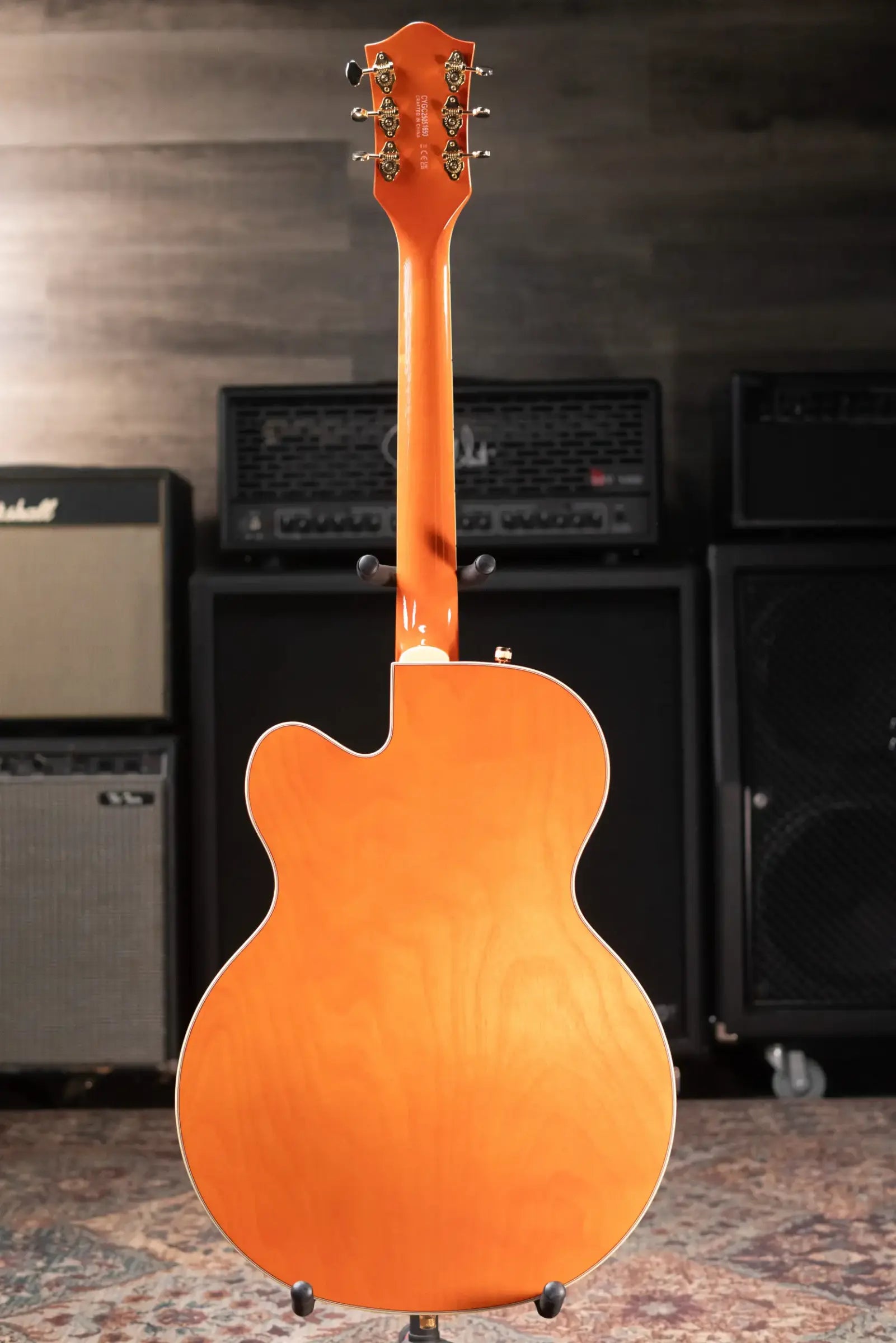 Gretsch Synchromatic Nashville Hollow Body Single-Cut with Bigsby Electric Guitar - 50's Orange Stain with Hardshell Case