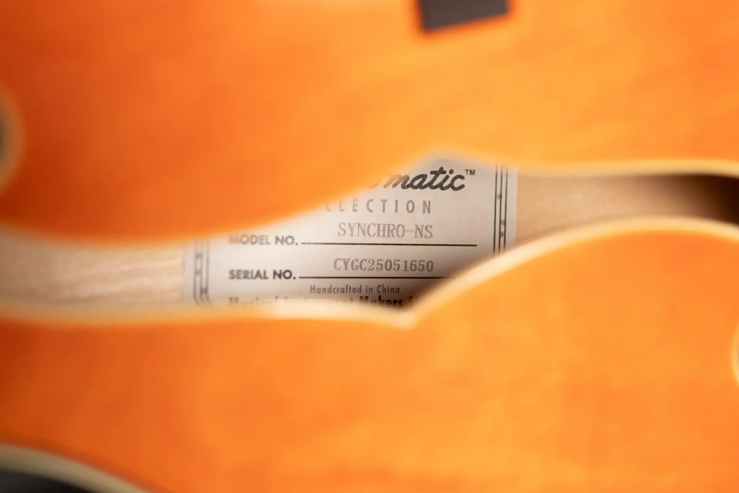Gretsch Synchromatic Nashville Hollow Body Single-Cut with Bigsby Electric Guitar - 50's Orange Stain with Hardshell Case
