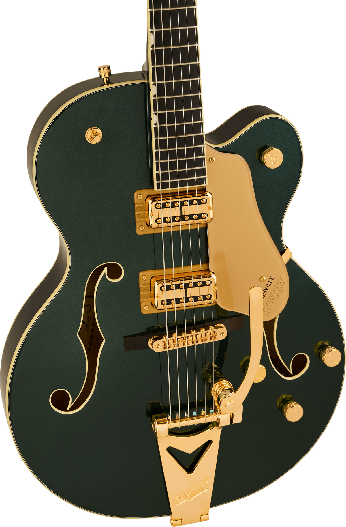 Gretsch Synchromatic Nashville Hollow Body Single-Cut with Bigsby Electric Guitar - Cadillac Green with Hardshell Case