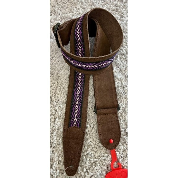 Henry Heller HP-2BRN-01 2" Wide Peruvian Adjustable Guitar Strap - Brown