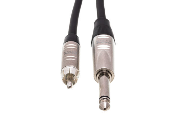 Hosa HPR-010 Pro Unbalanced Interconnect Cable - 1/4" TS to RCA