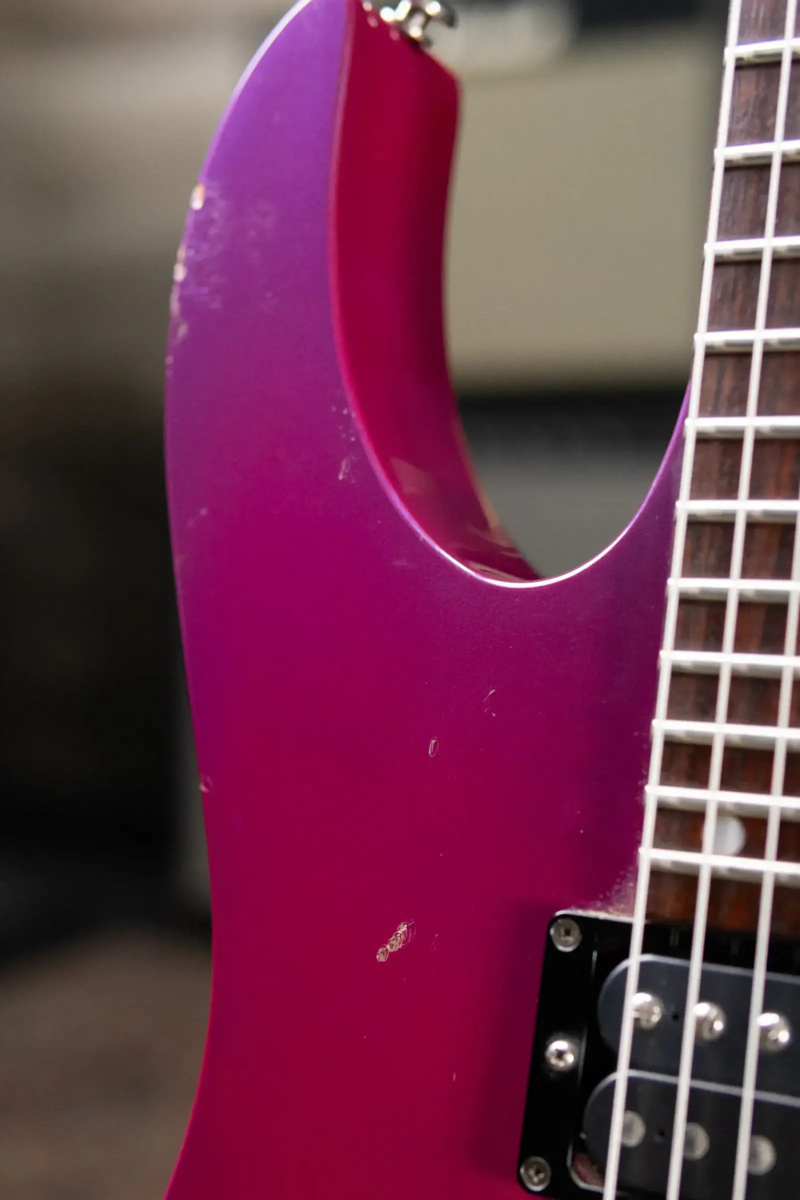Ibanez 1991 RG570 Electric Guitar - Purple Neon with Hardshell Case - Used