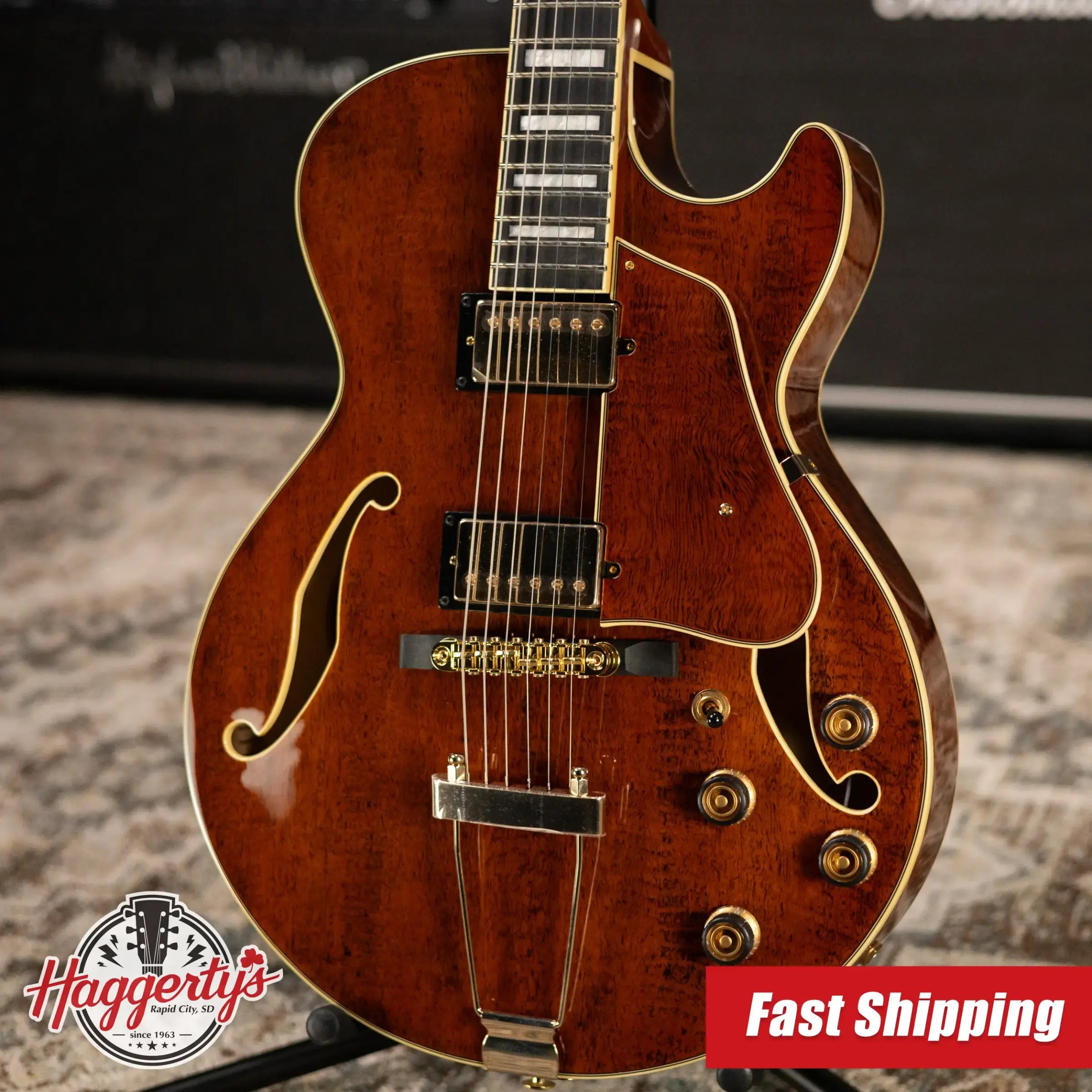 Ibanez AG95MGDA Artcore Expressionist Hollowbody Electric Guitar - Dark Amber
