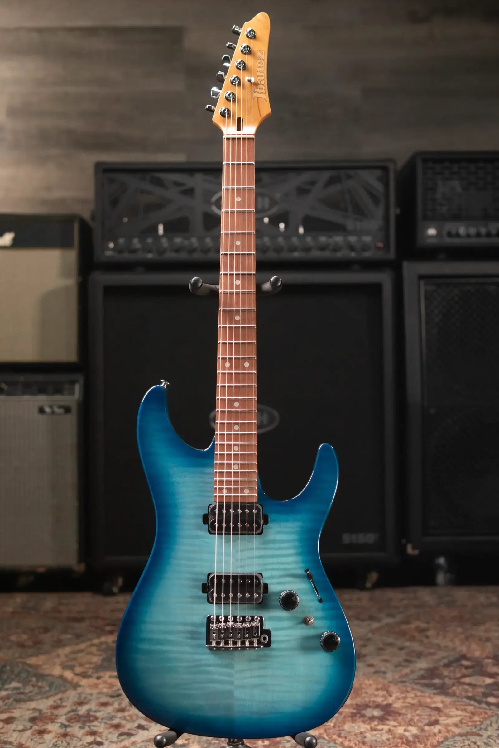 Ibanez AZ24S1F Electric Guitar - Transparent Turquoise Burst