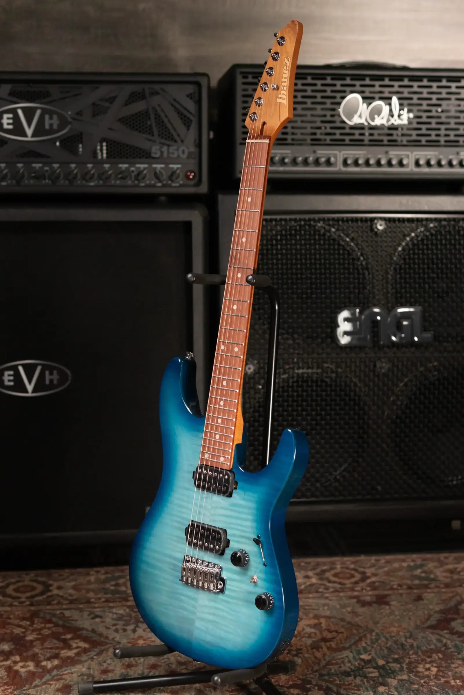 Ibanez AZ24S1F Electric Guitar - Transparent Turquoise Burst