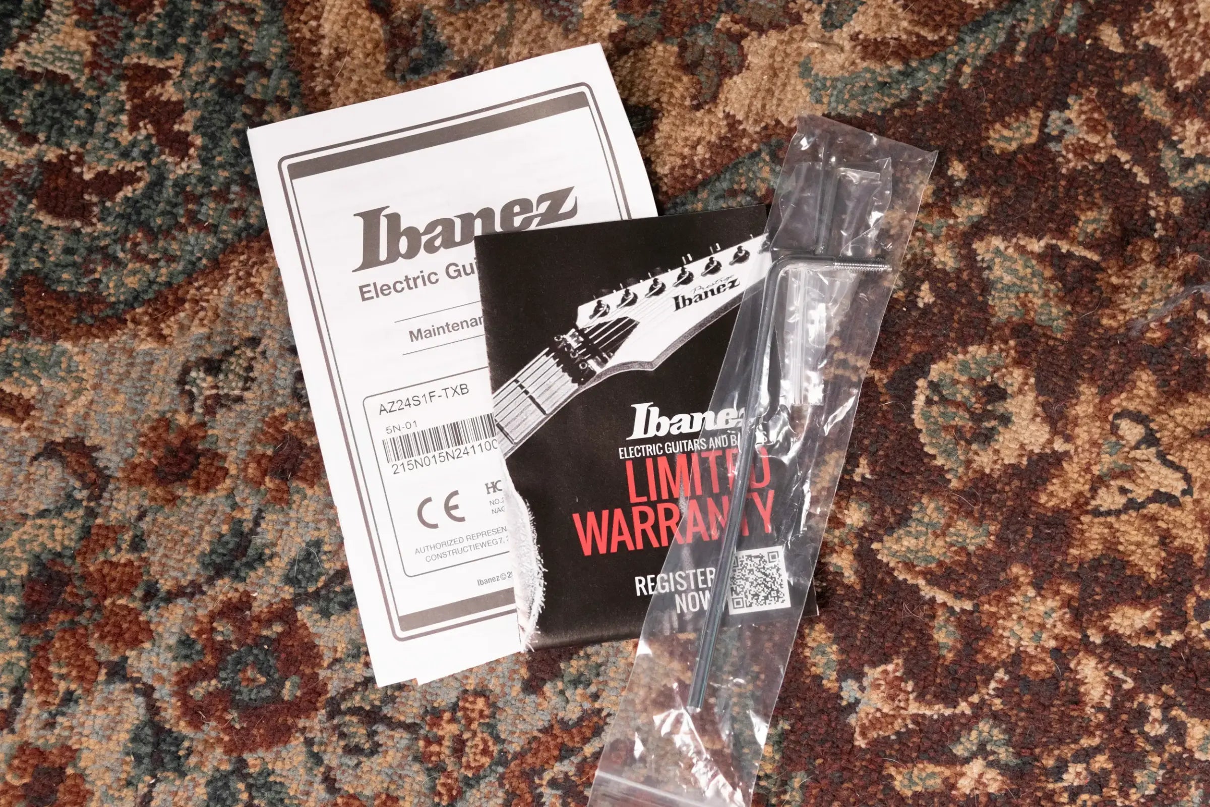 Ibanez AZ24S1F Electric Guitar - Transparent Turquoise Burst