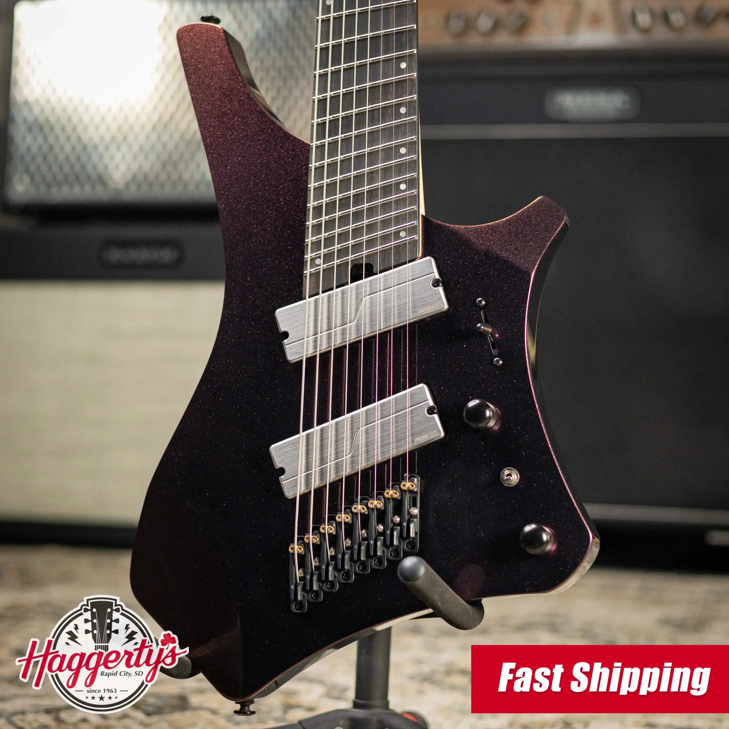 Ibanez Alpha A528 Multi-Scale 8-String Electric Guitar - Coral Mirage
