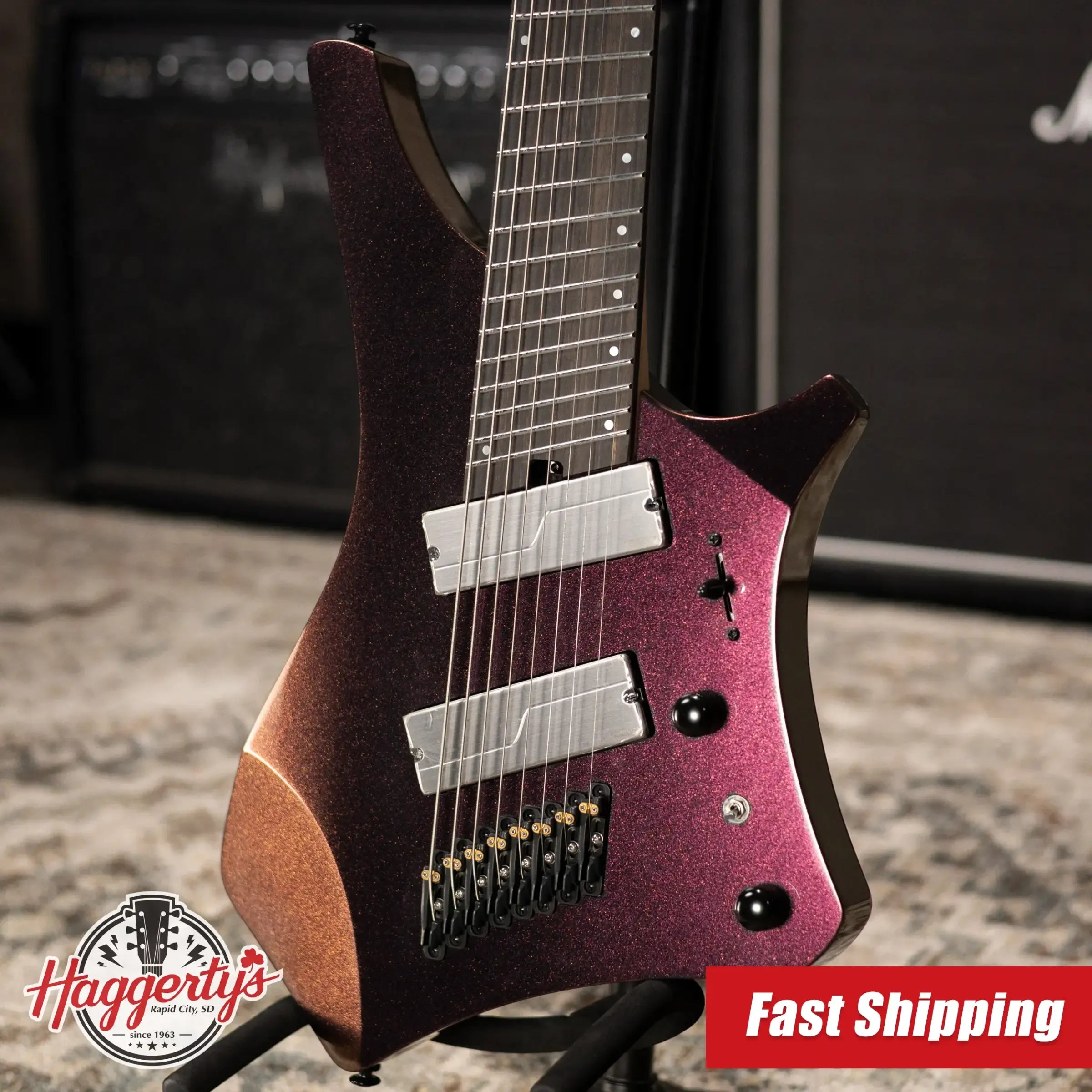 Ibanez Alpha A528 Multi-Scale 8-String Electric Guitar - Coral Mirage with Gig Bag