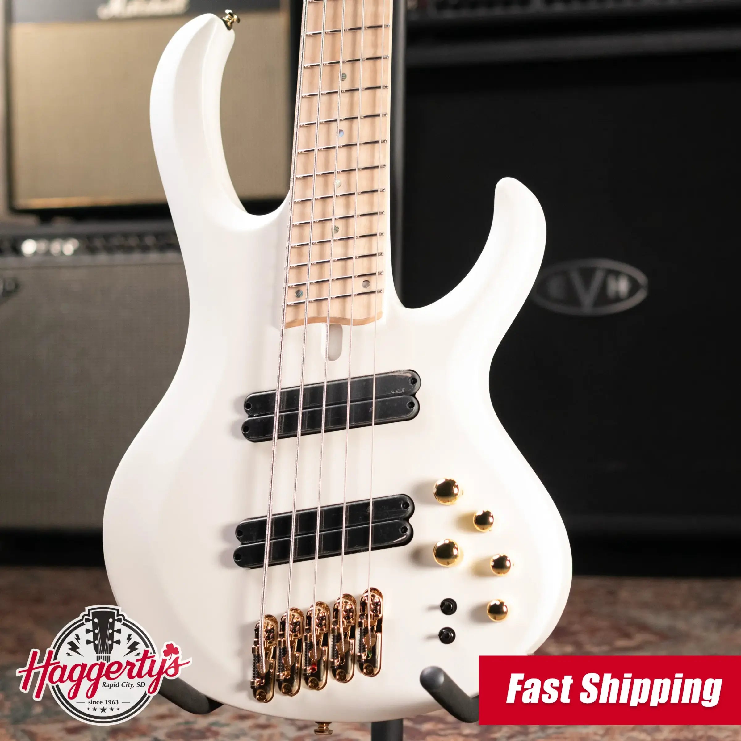 Ibanez BTB605MLMPWM 5- String Electric Bass - Pearl White Matte