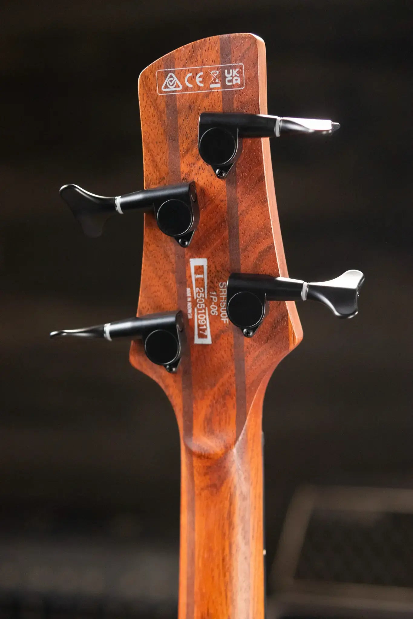 Ibanez Bass Workshop SRH500F Fretless Electric Bass - Natural Browned Burst Flat