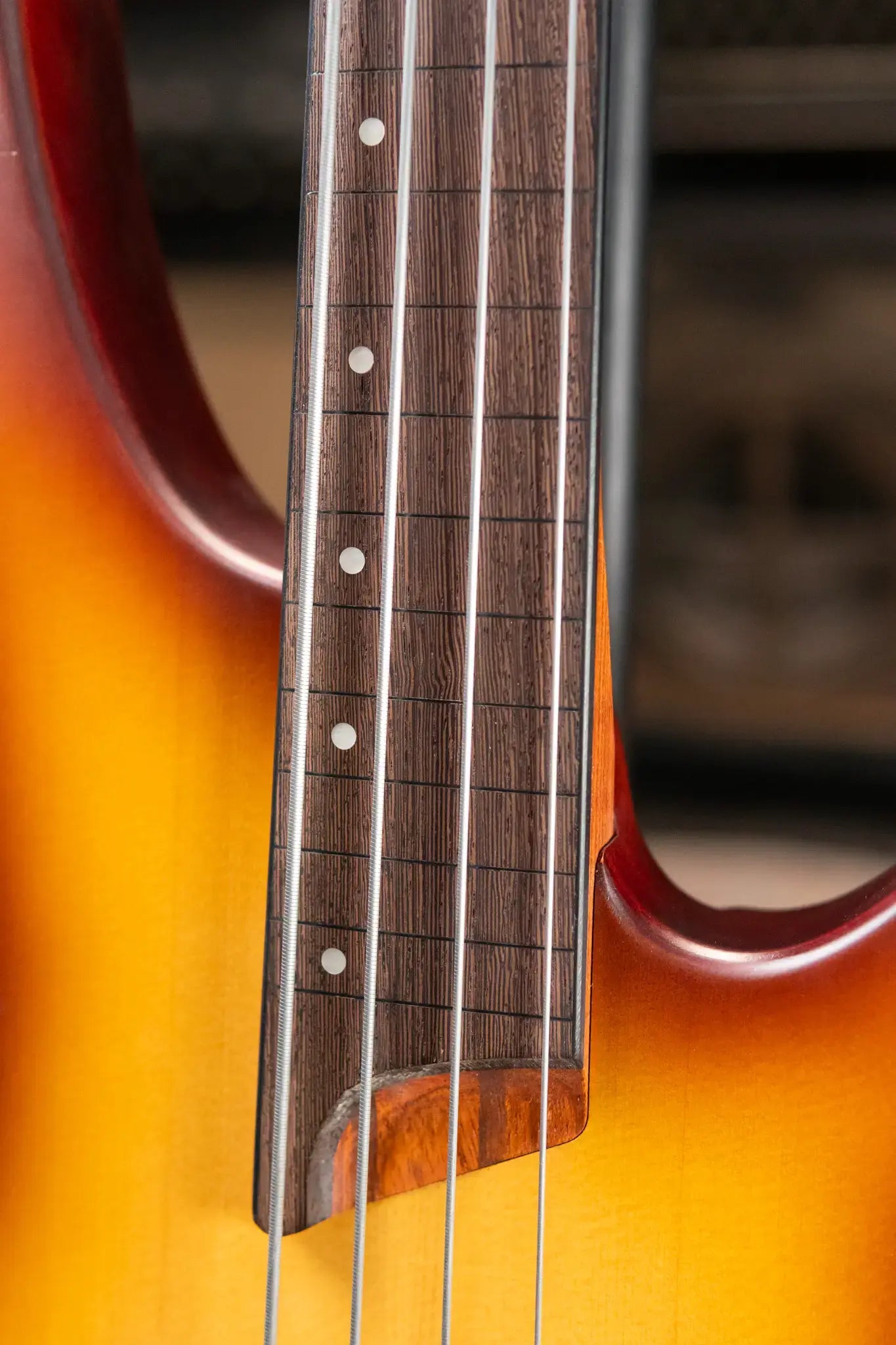 Ibanez Bass Workshop SRH500F Fretless Electric Bass - Natural Browned Burst Flat